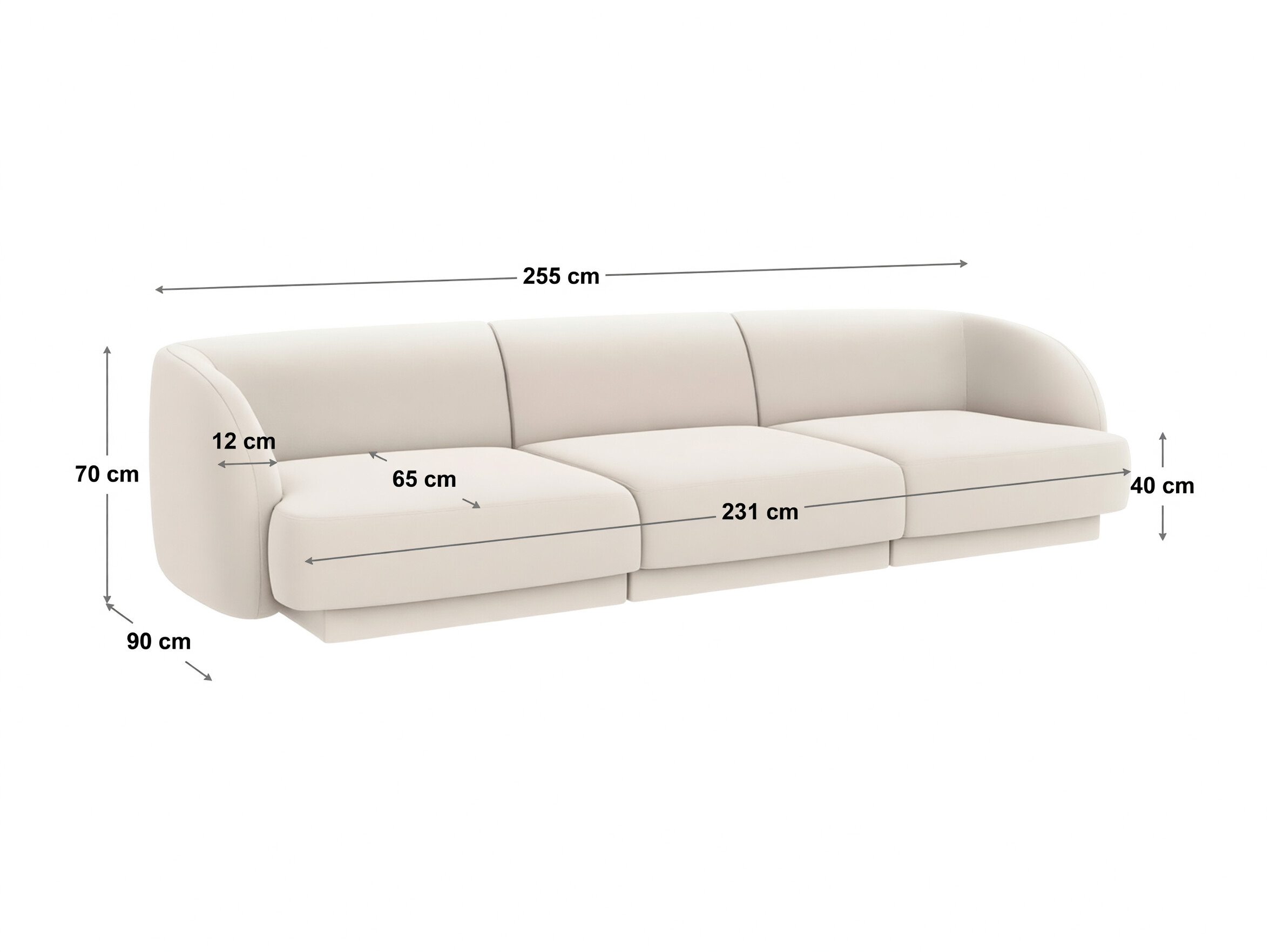 Modulares Sofa Tivlomi 104 (Bluvel 22)