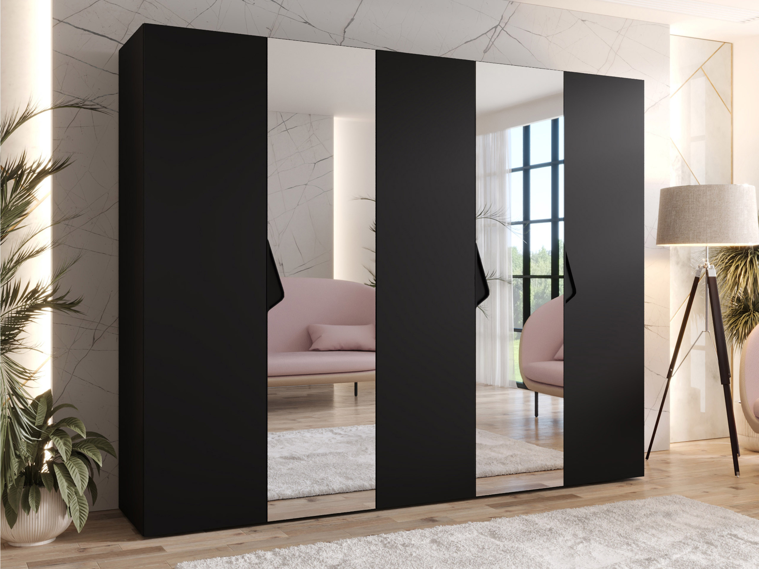 Kleiderschrank Hartford 626 (Schwarz)