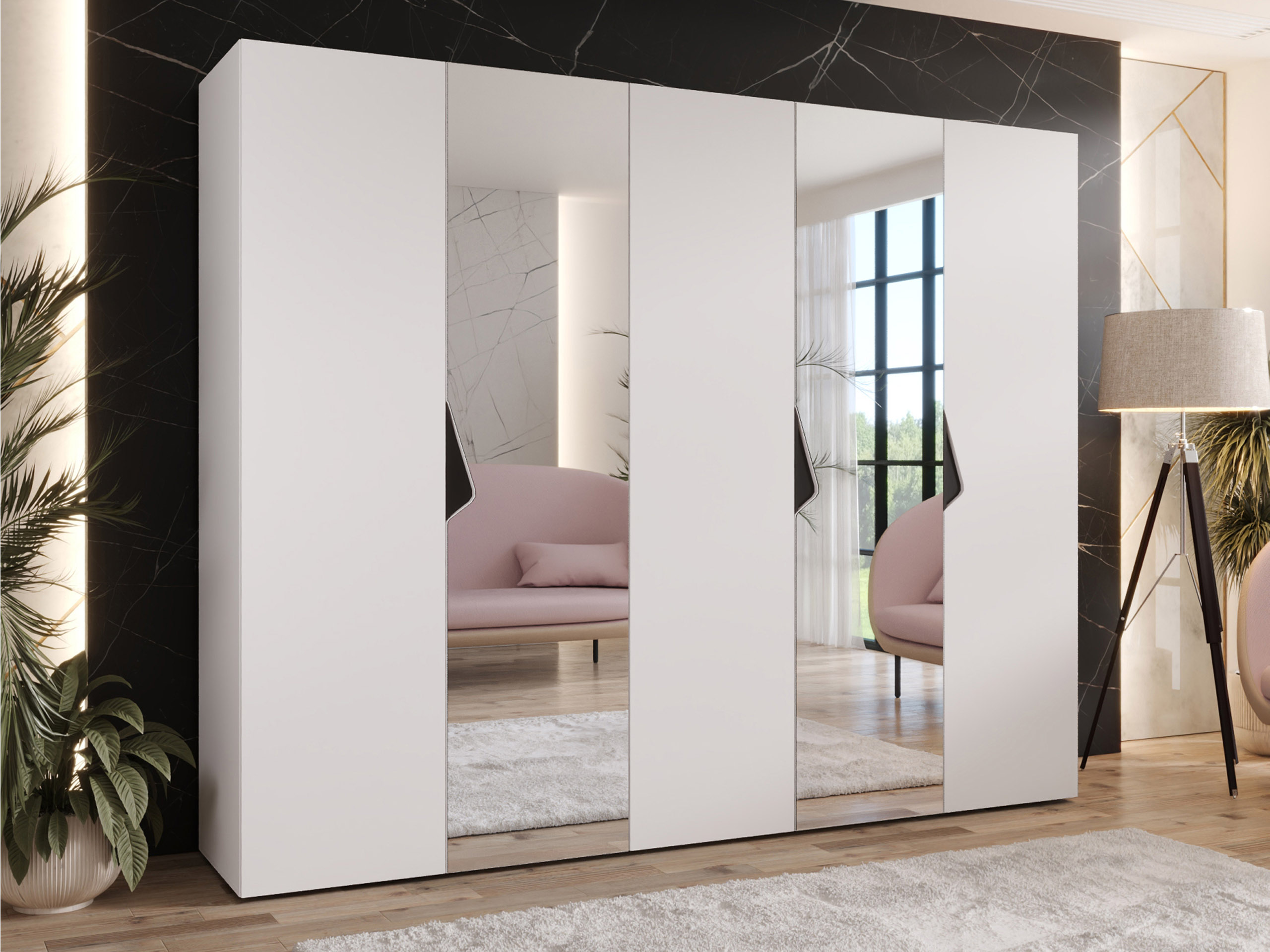 Kleiderschrank Hartford 627 (Weiß)
