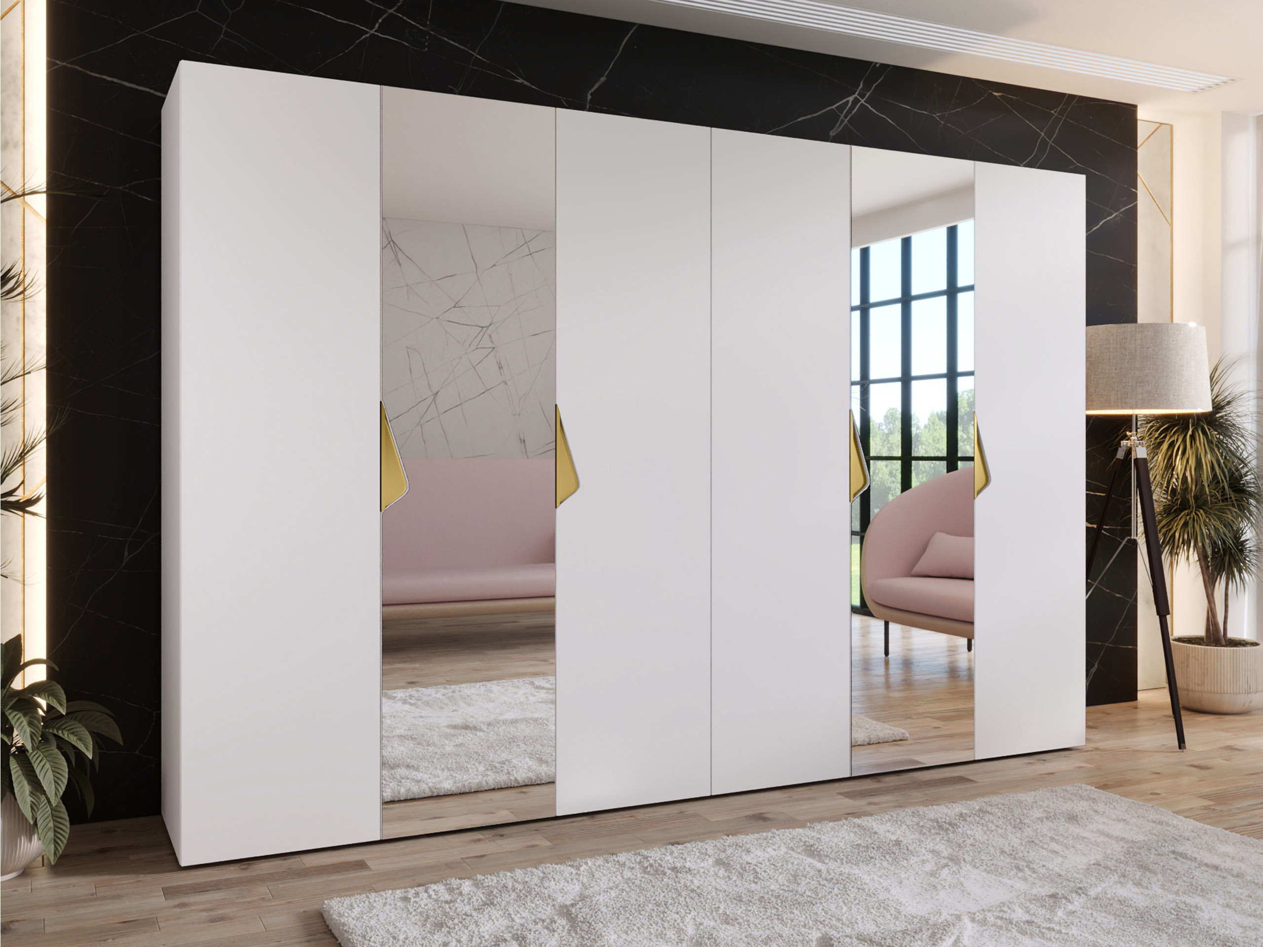 Kleiderschrank Hartford 627 (Weiß)