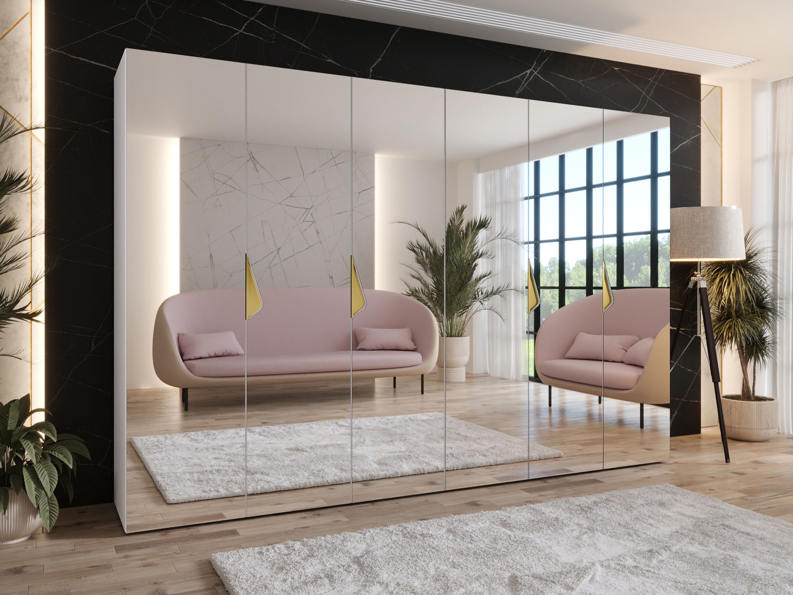 Kleiderschrank Hartford 632 (Weiß)