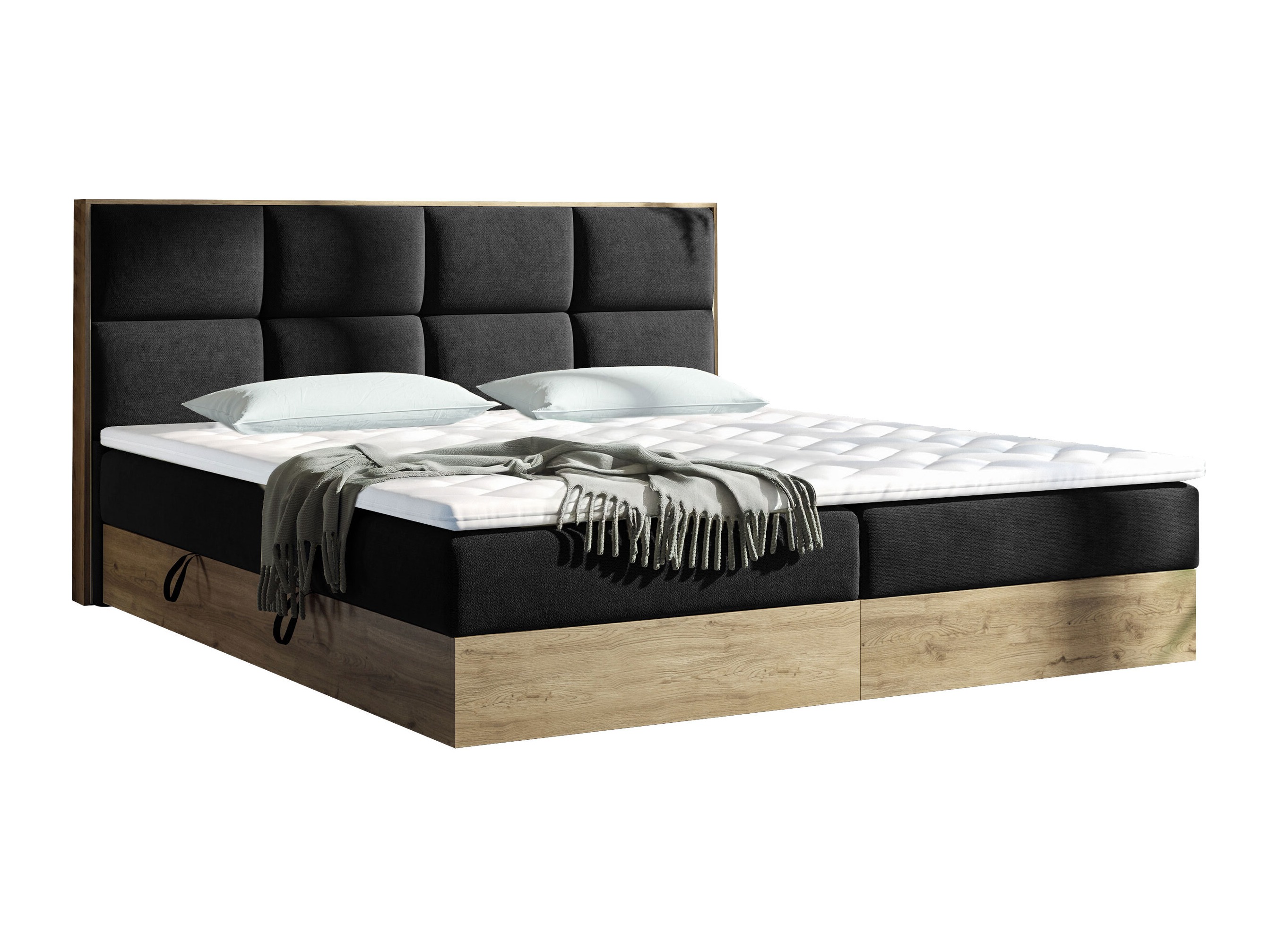 Boxspringbett ComfiDream Miraena (Goldene Eichenholzoptik + Soro 100)