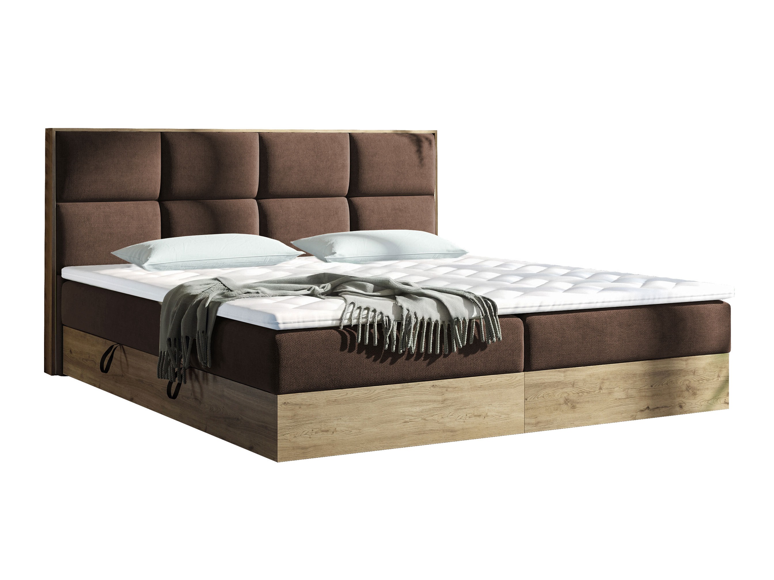 Boxspringbett ComfiDream Miraena (Goldene Eichenholzoptik + Soro 28)