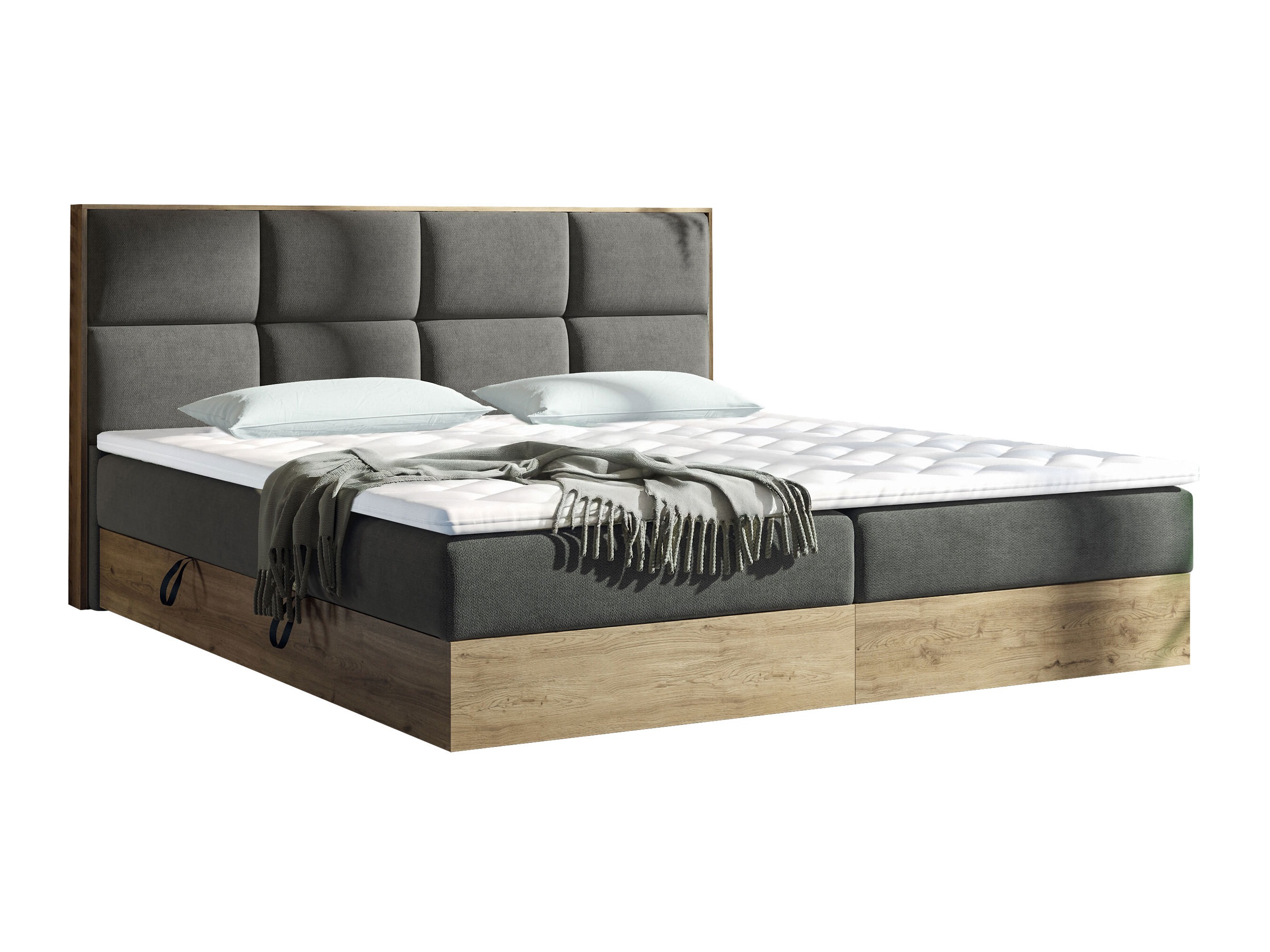 Boxspringbett ComfiDream Miraena (Goldene Eichenholzoptik + Soro 97)