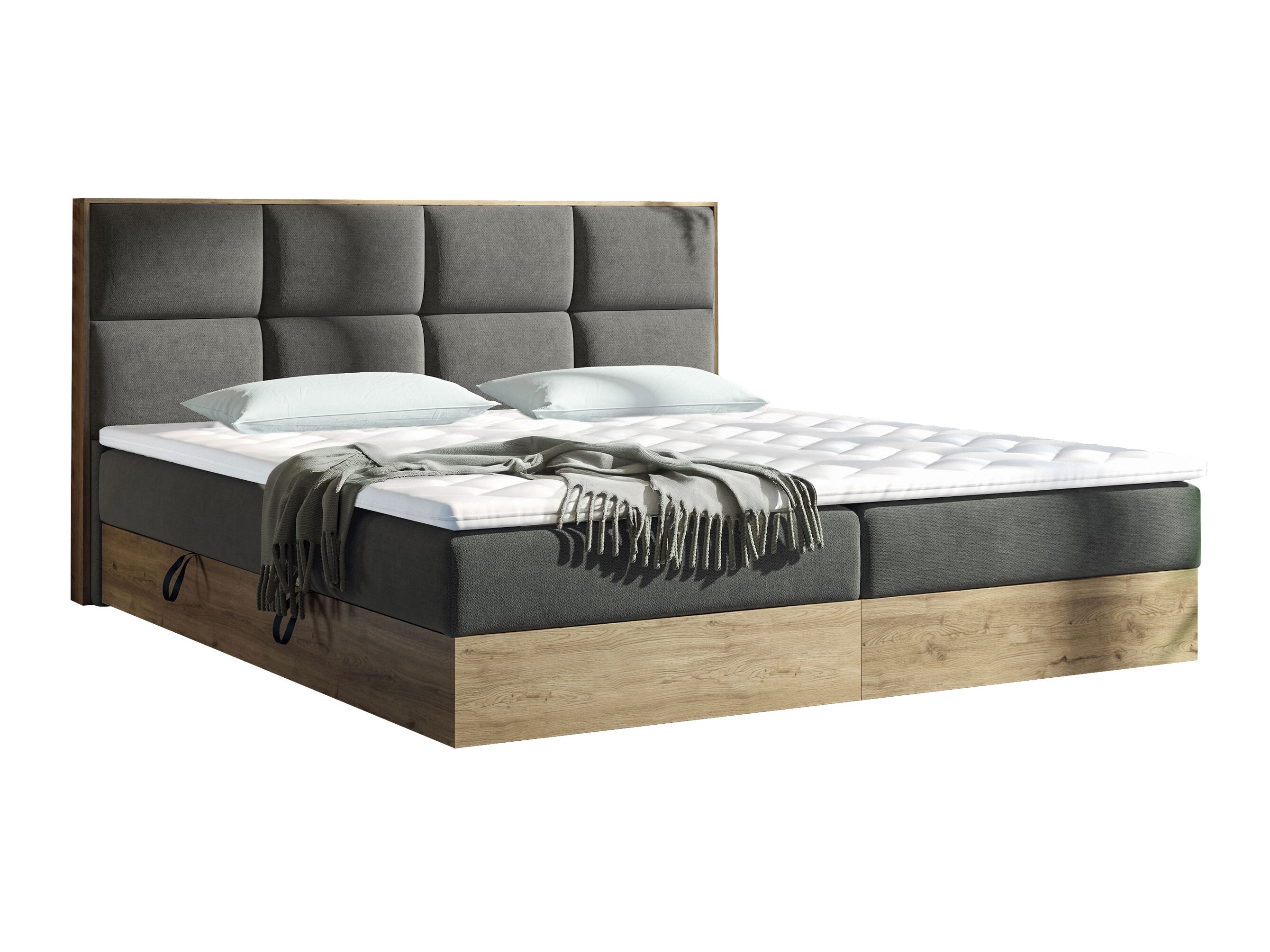 Boxspringbett ComfiDream Miraena (Goldene Eichenholzoptik + Soro 97)