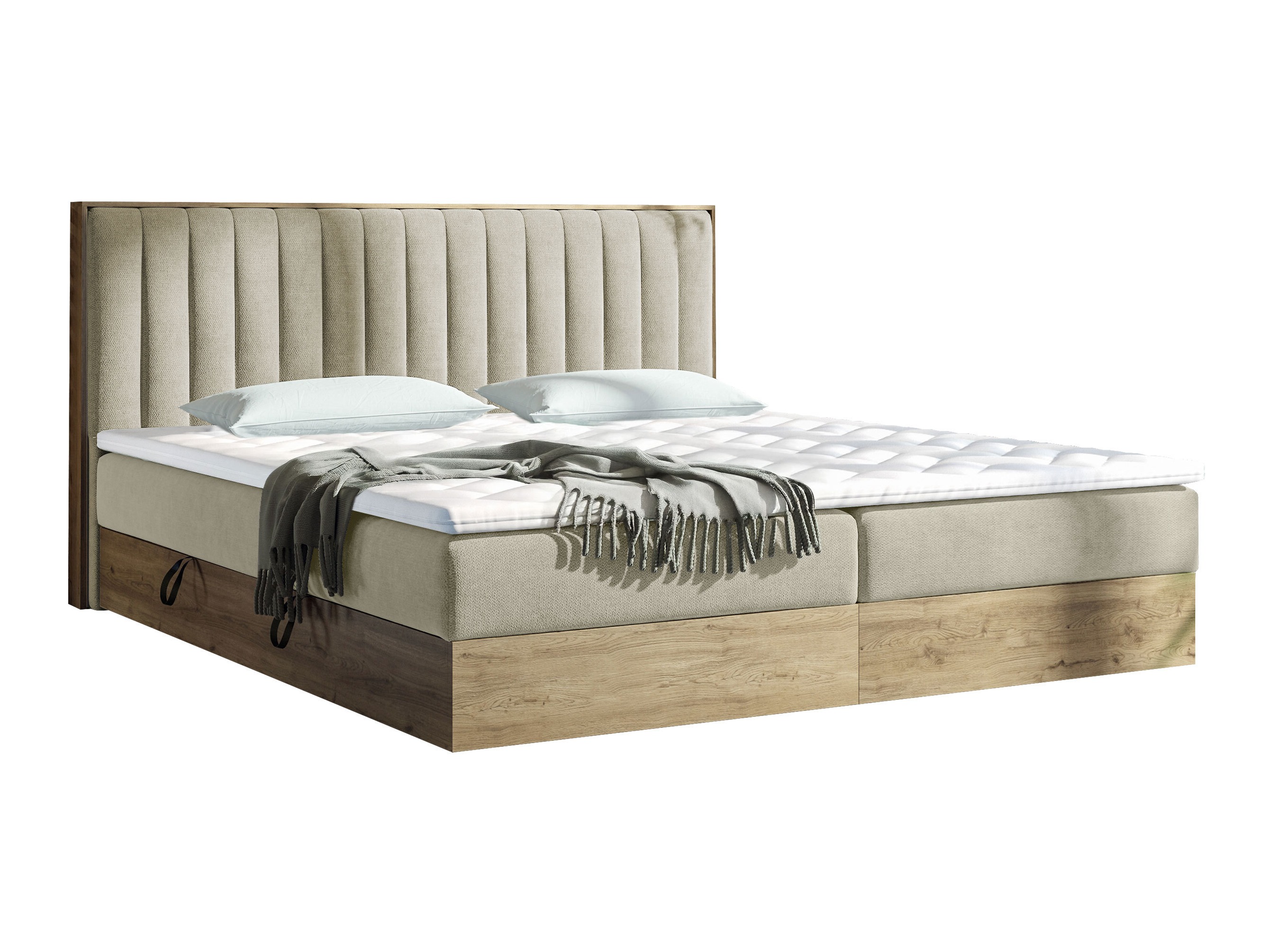 Boxspringbett ComfiDream Odelra (Goldene Eichenholzoptik + Soro 21)