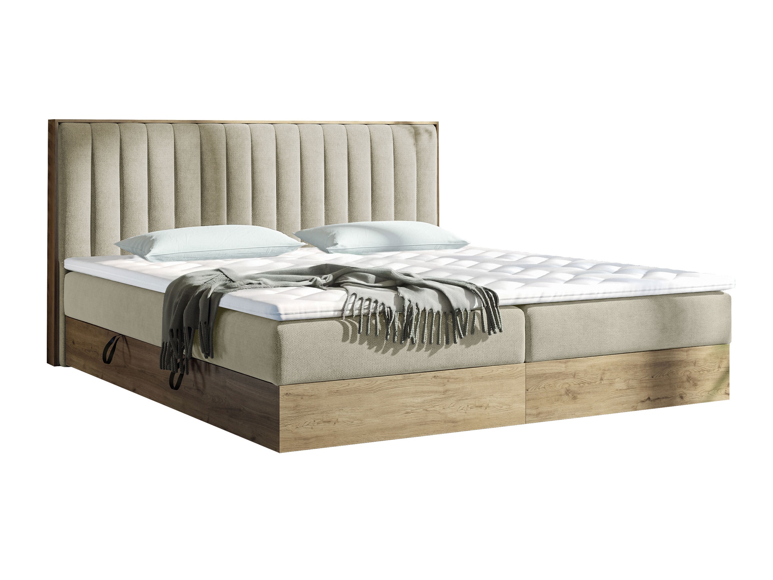Boxspringbett ComfiDream Odelra (Goldene Eichenholzoptik + Soro 21)