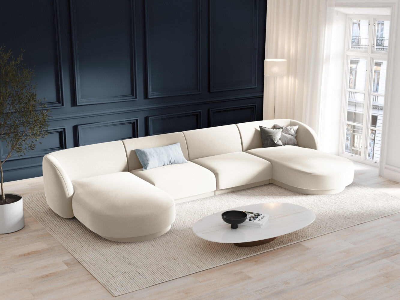 Modulares Ecksofa Tivlomi 108 (Bluvel 22)