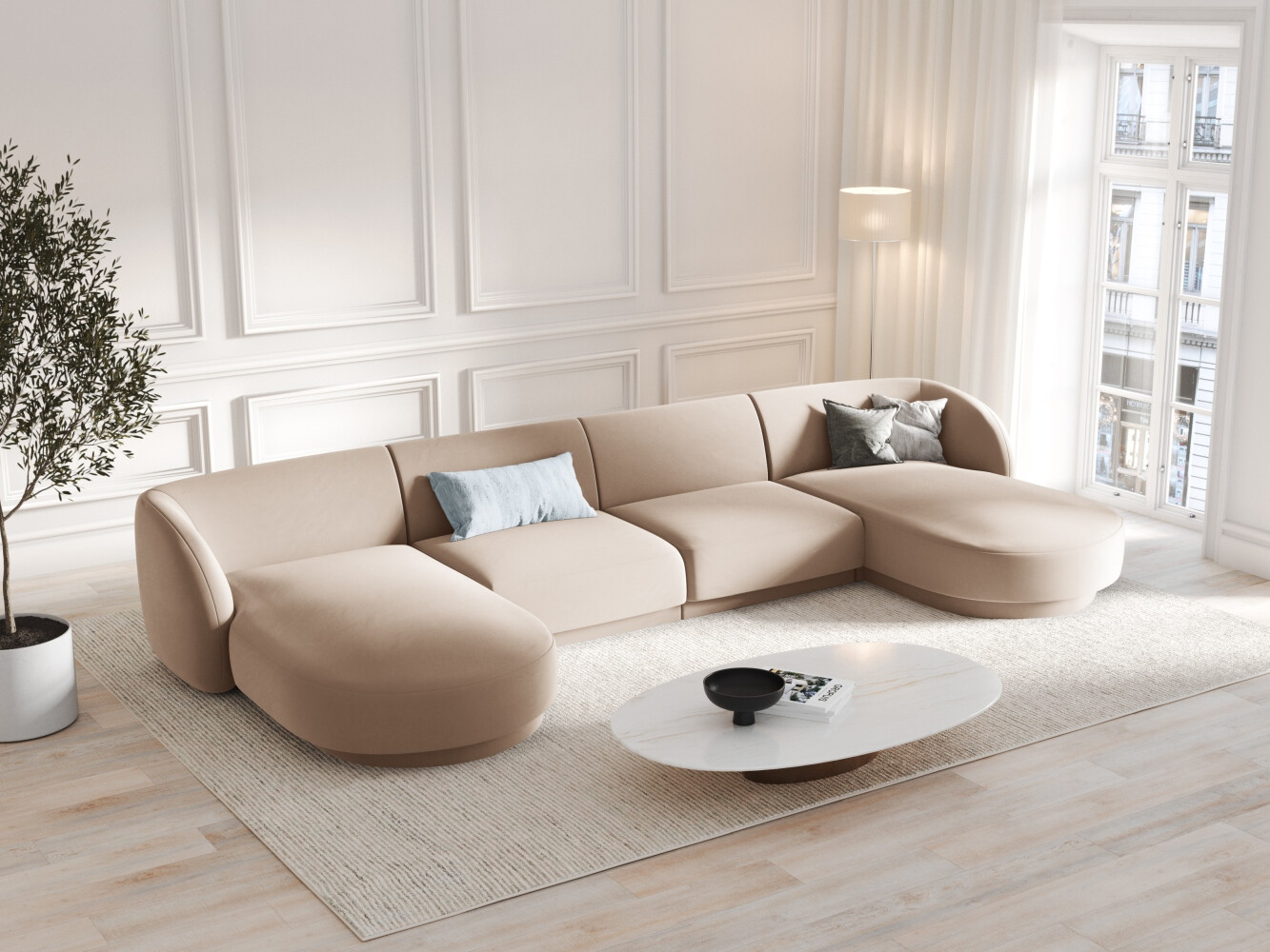 Modulares Ecksofa Tivlomi 108 (Bluvel 40)