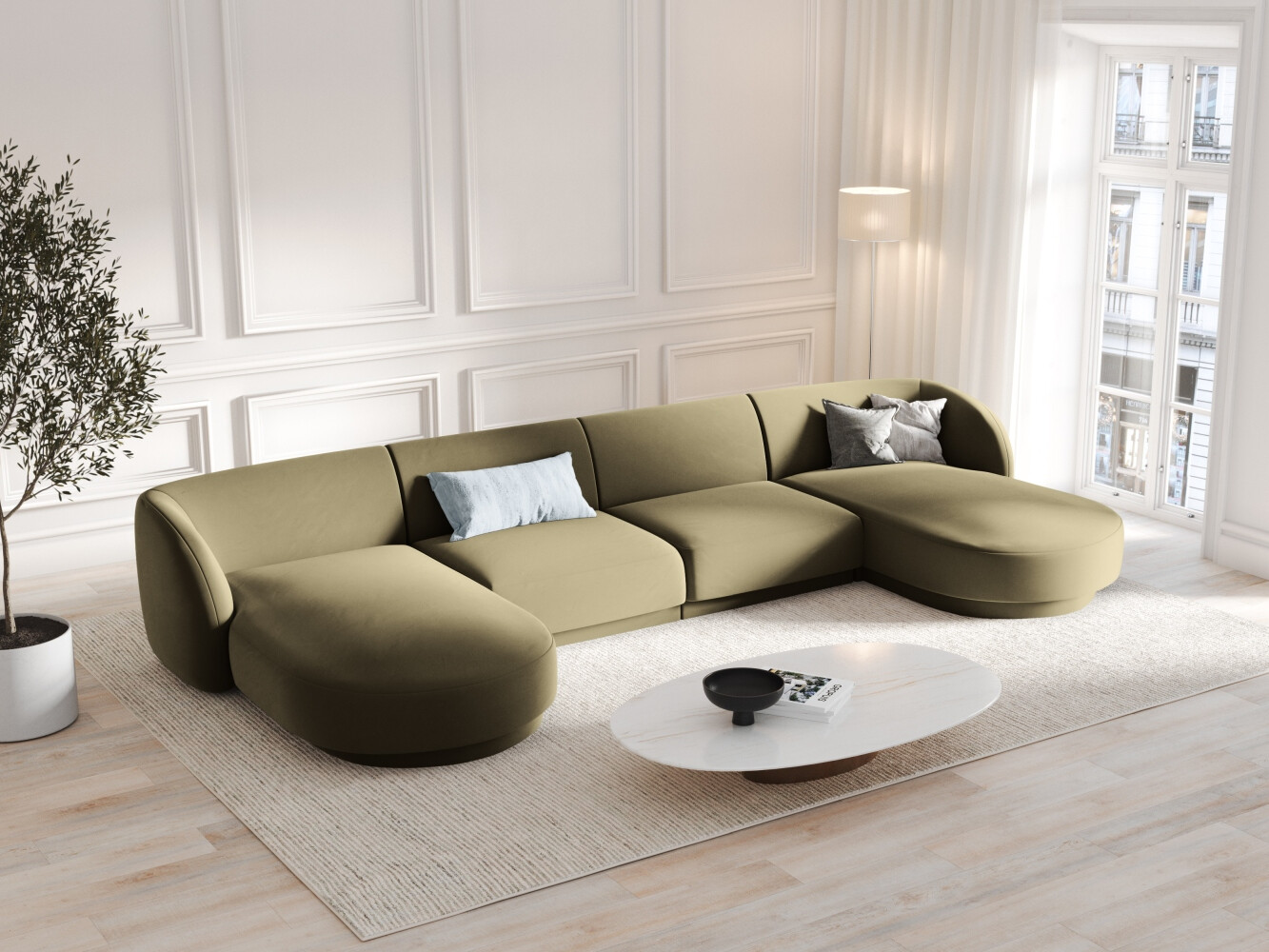 Modulares Ecksofa Tivlomi 108 (Bluvel 77)