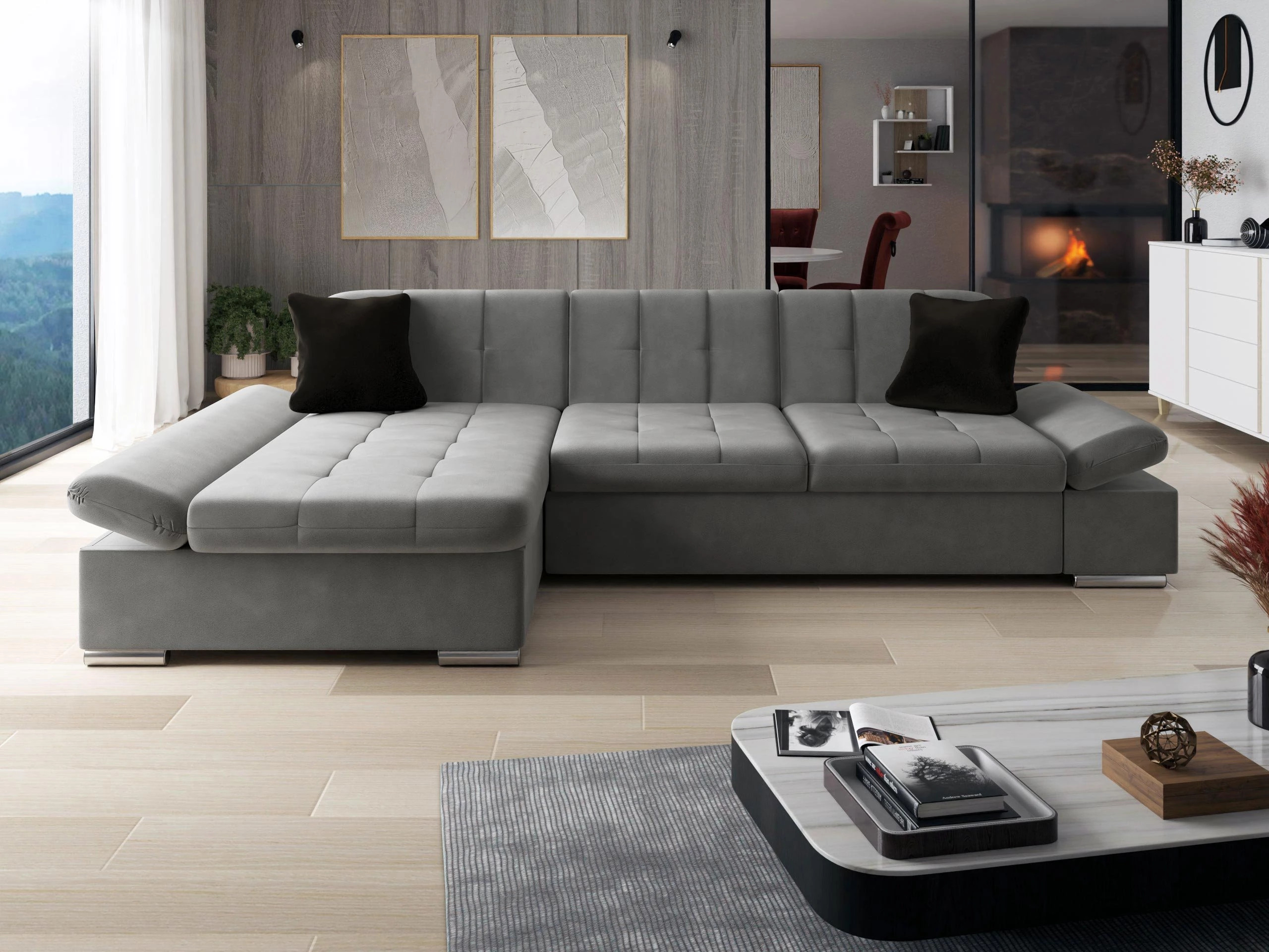 Ecksofa Comfivo Sanitas I (Magic Velvet 2217 + Magic Velvet 2219)