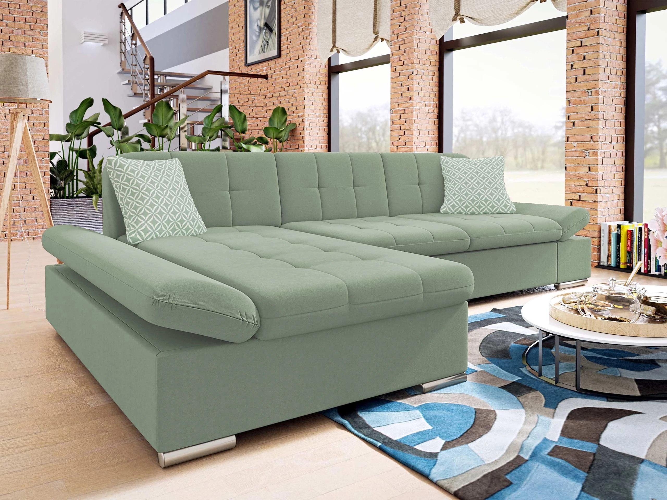 Ecksofa Comfivo Sanitas I (Uttario Velvet 2954 + Evo 29)