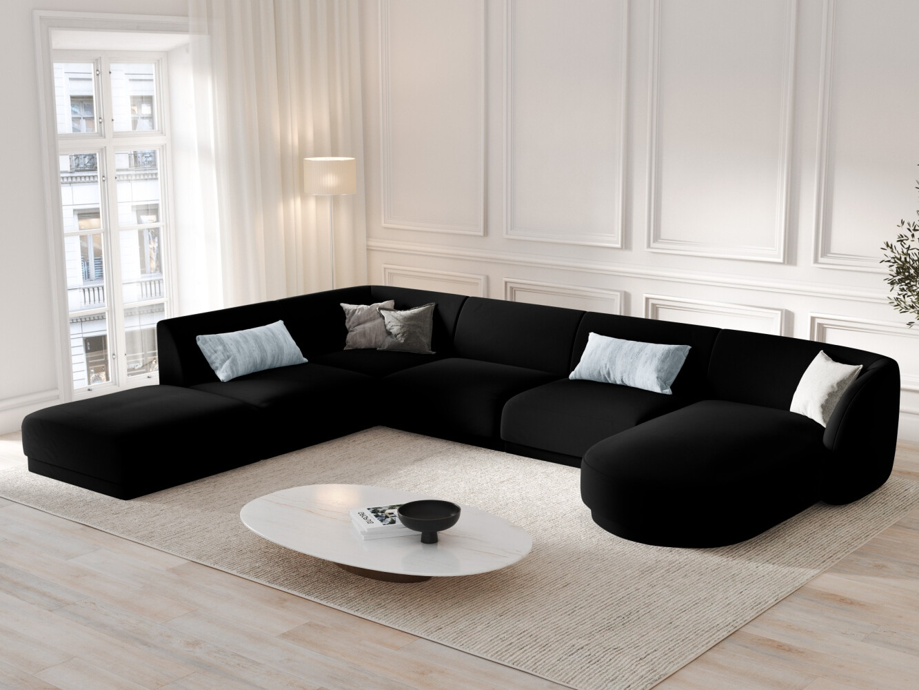 Modulares Ecksofa Tivlomi 107 (Bluvel 19)