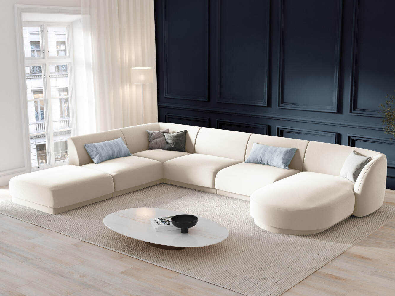 Modulares Ecksofa Tivlomi 107 (Bluvel 22)