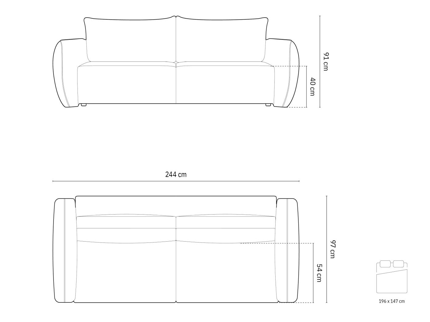 Schlafsofa Belenoe 113 (Over the Horizon 03)