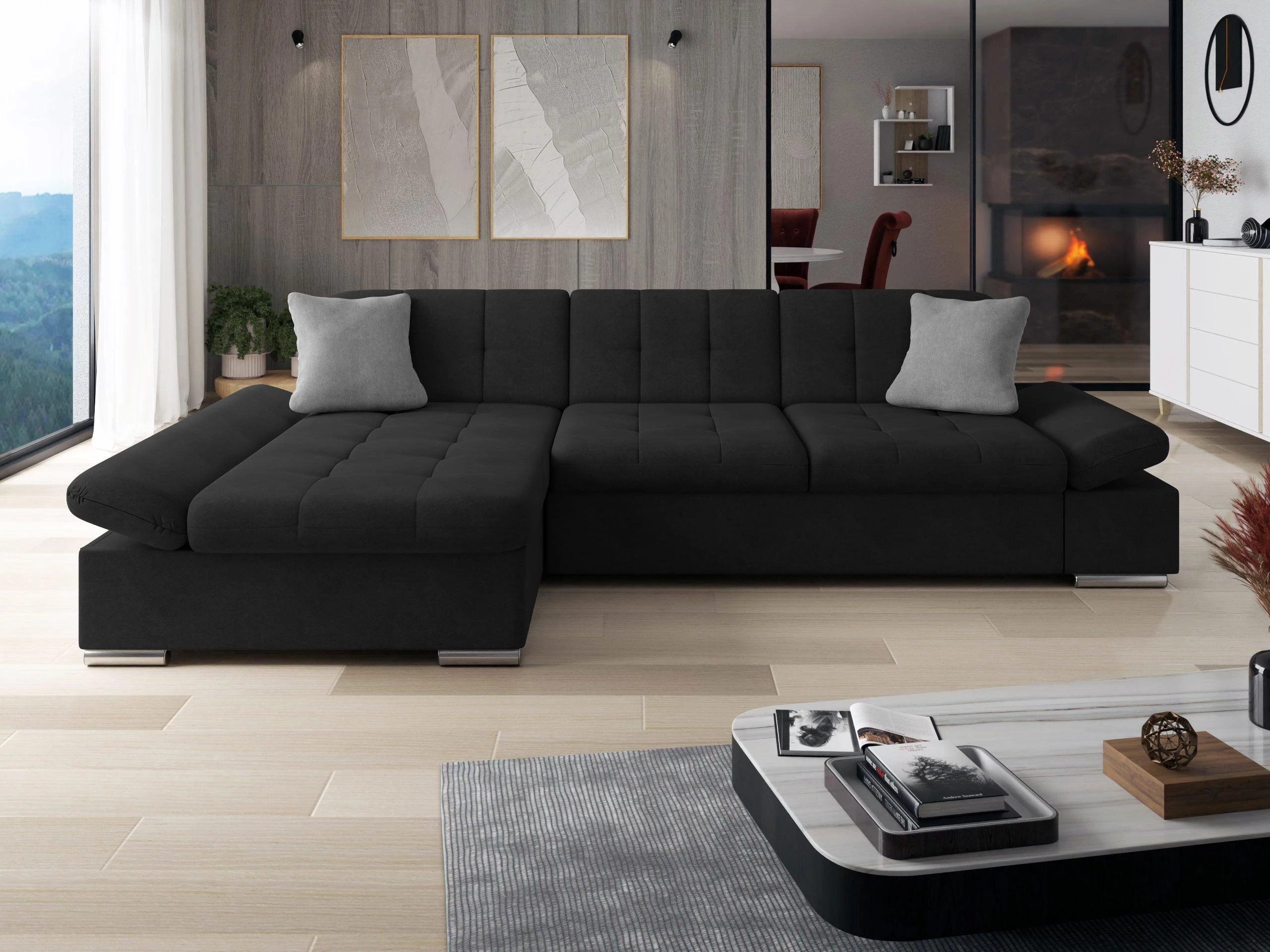 Ecksofa Comfivo Serenitas (Uttario Velvet 2980 + Uttario Velvet 2972)