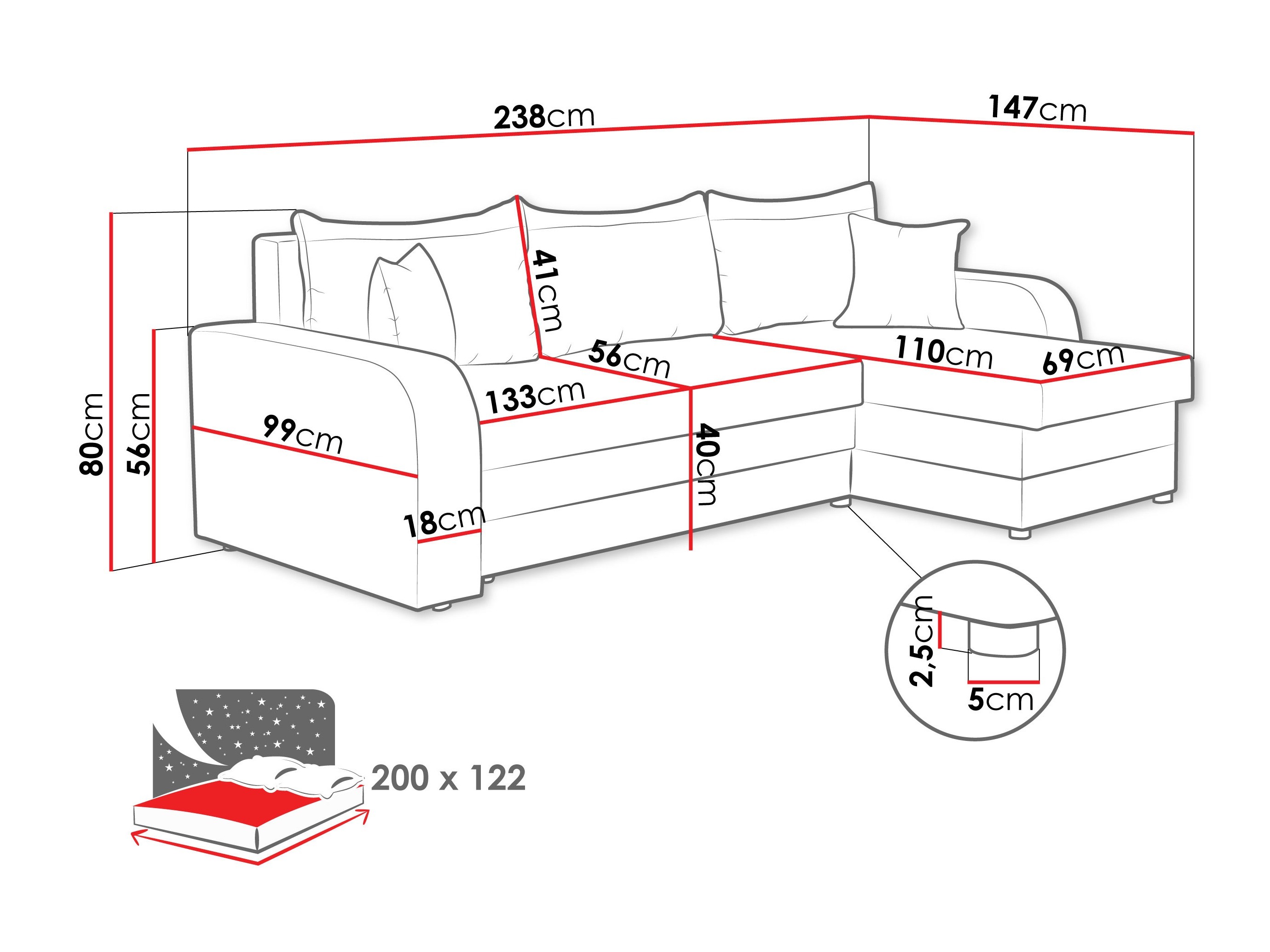 Ecksofa Comfivo Melissa (Mikrofaza 15 + Mikrofaza 22)