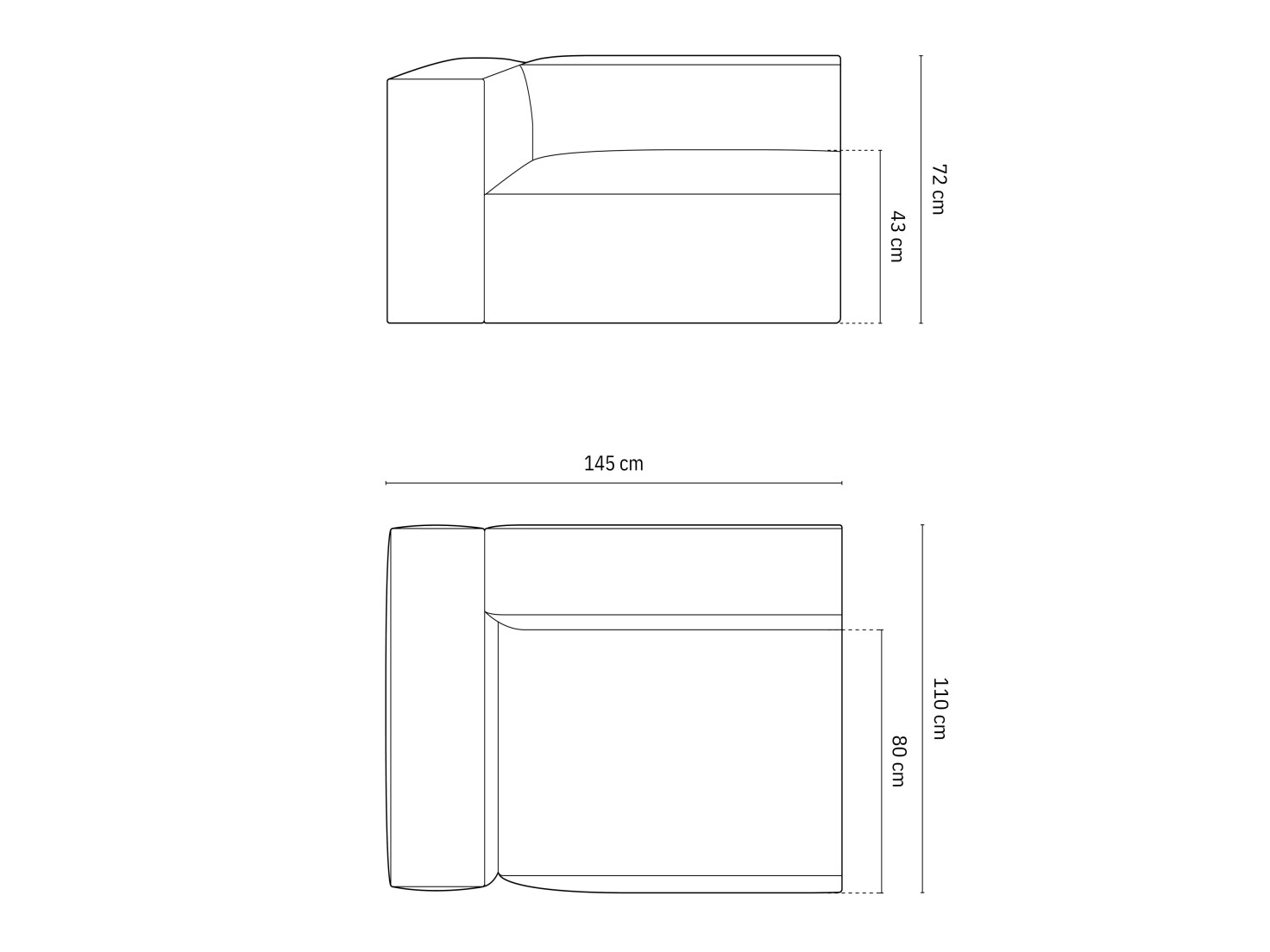 Modularer Sessel Beckley F111 (Paris Cream)