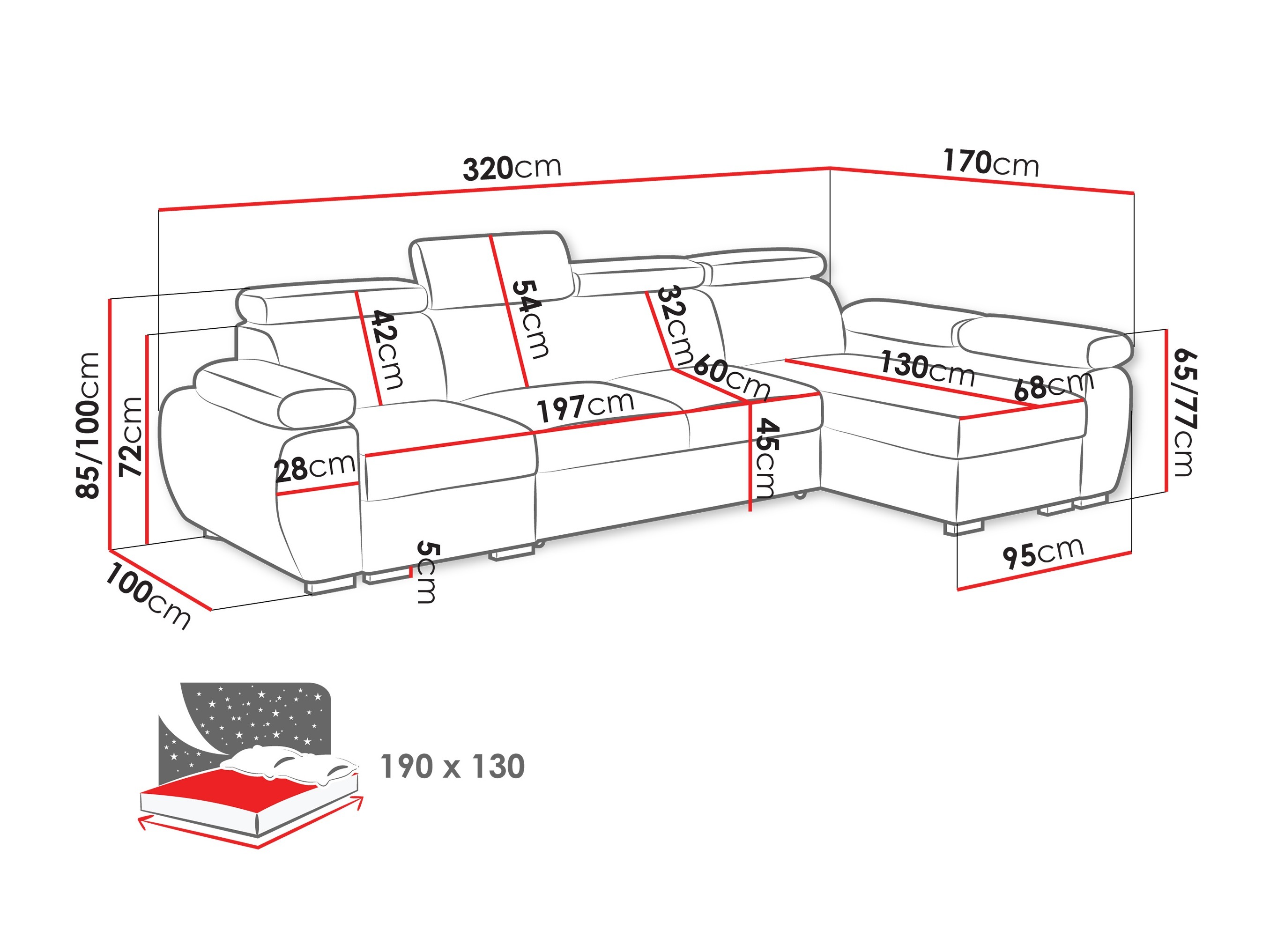 Ecksofa Columbus 227 (Paros 02)