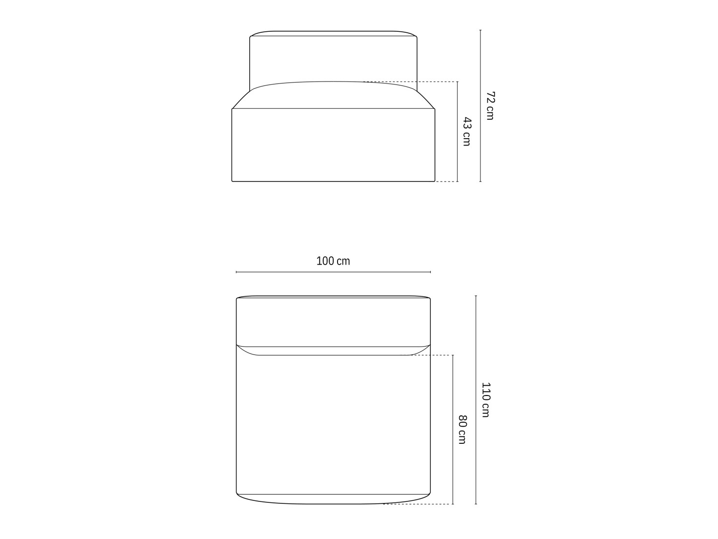 Modularer Sessel Beckley F115 (Paris Cream)