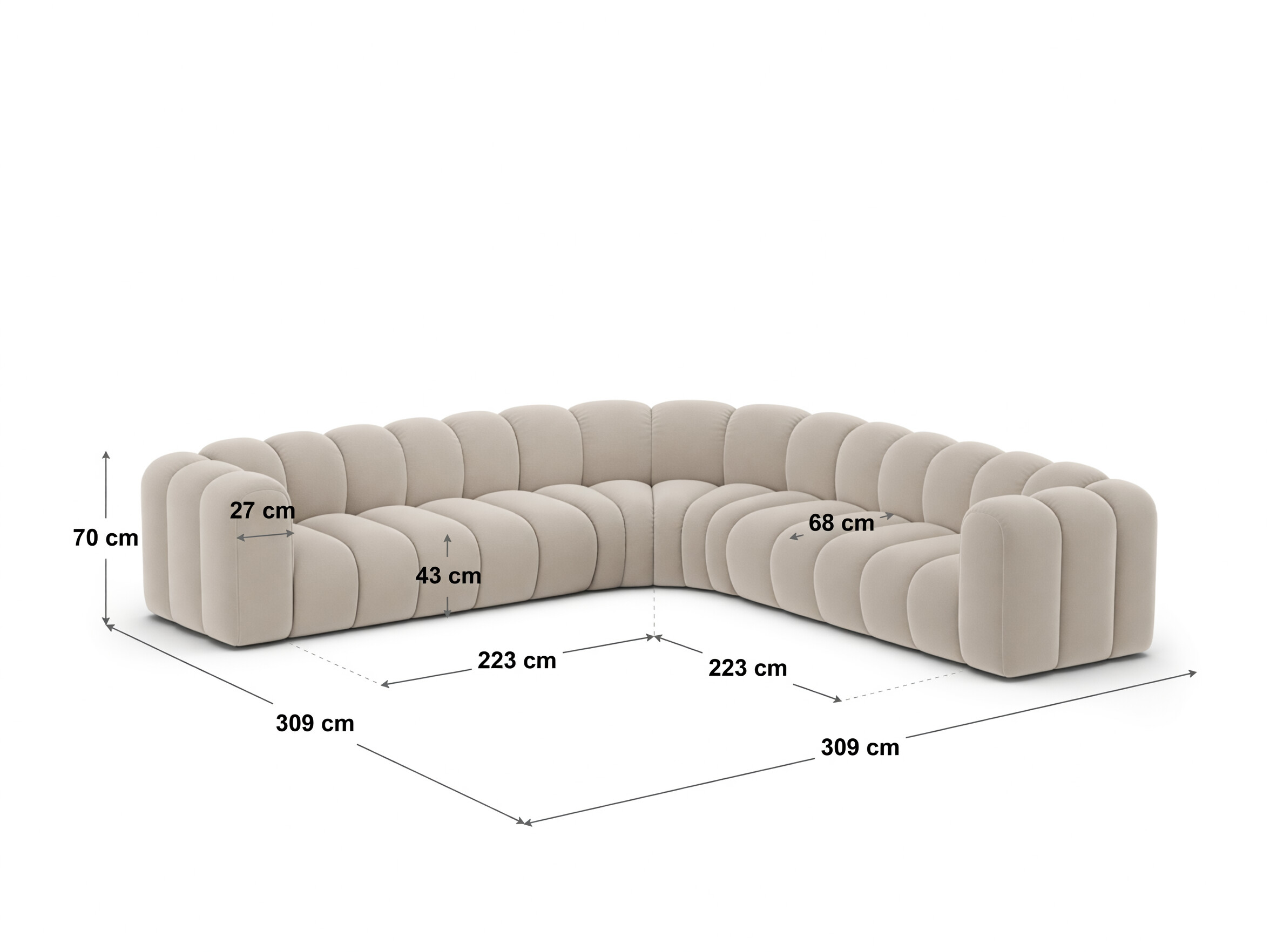 Modulares Ecksofa Cirleve 119 (Venus 2930)