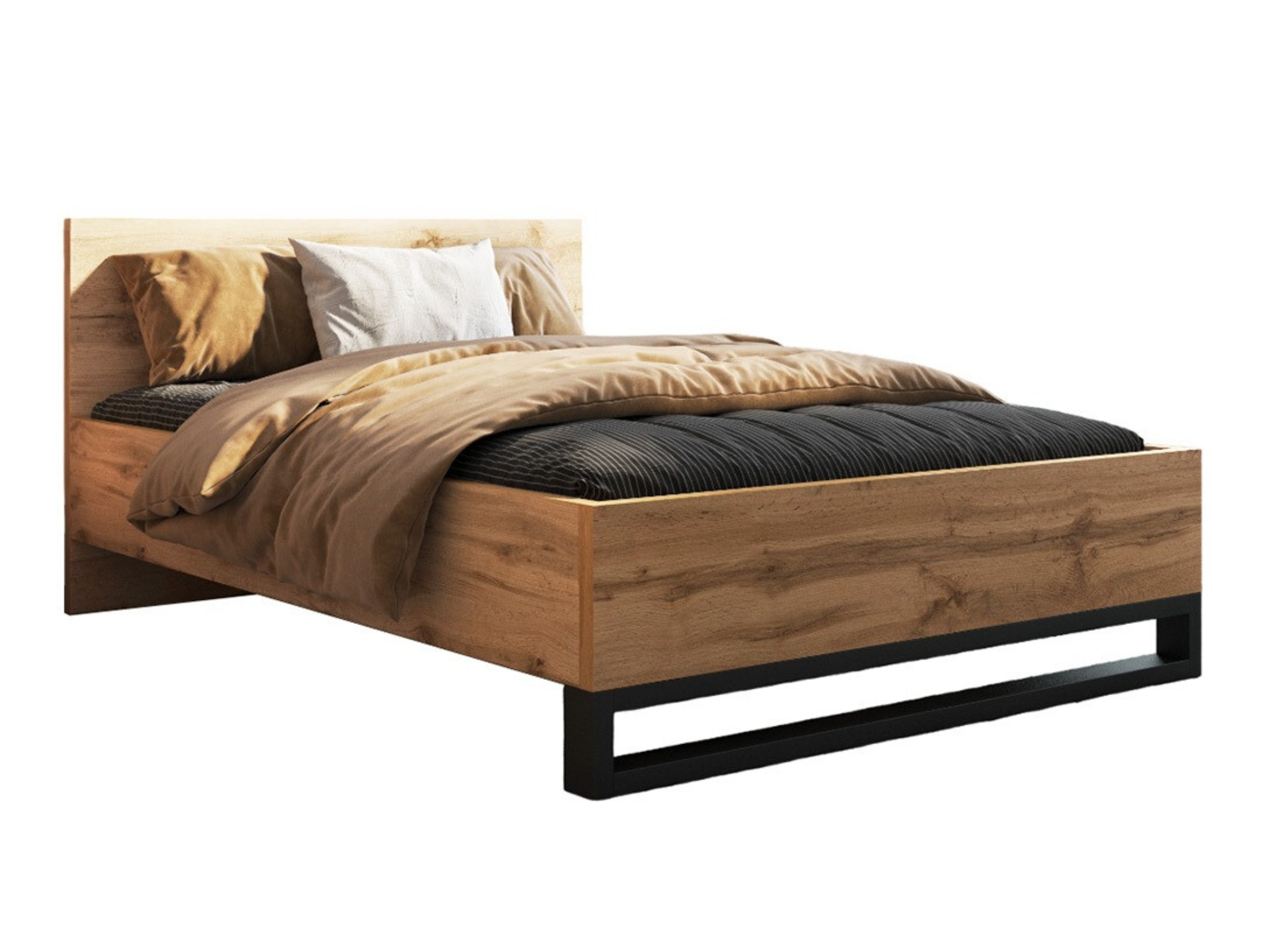 Bett Avicavu 118 (Wotan Eiche + Schwarz)
