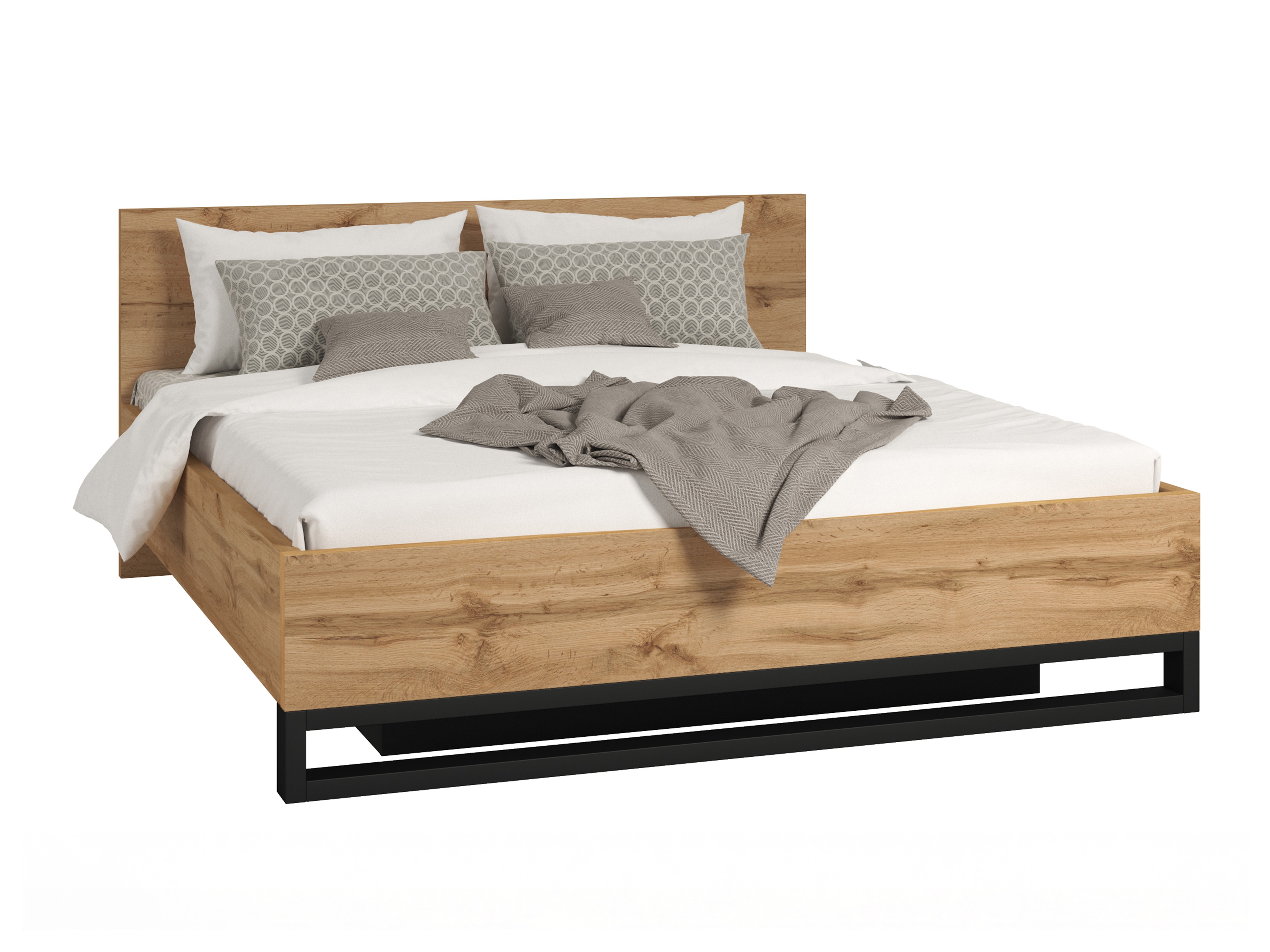 Bett Avicavu 118 (Wotan Eiche + Schwarz)