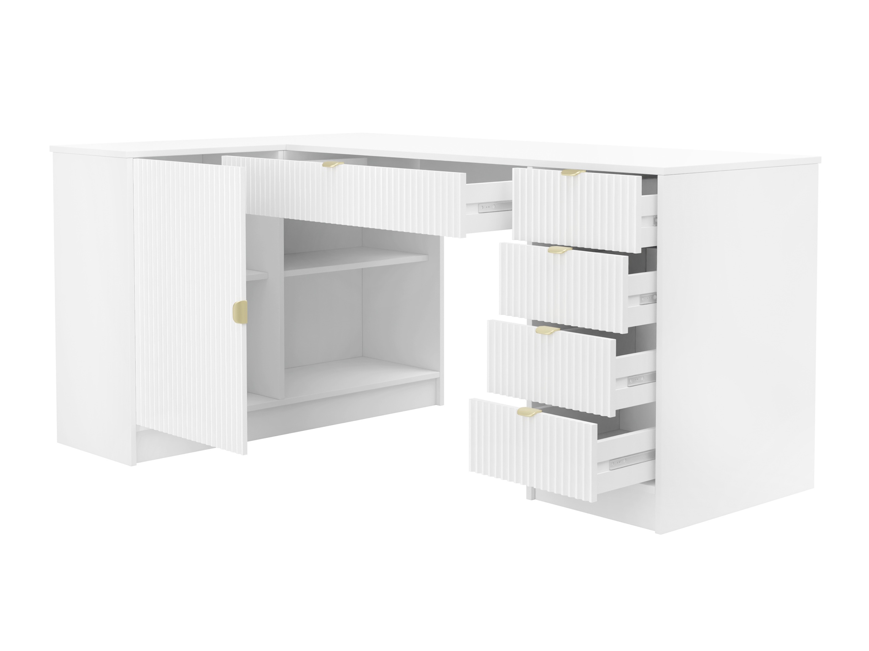 Eckschreibtisch Comfivo Papilio II (Beige)