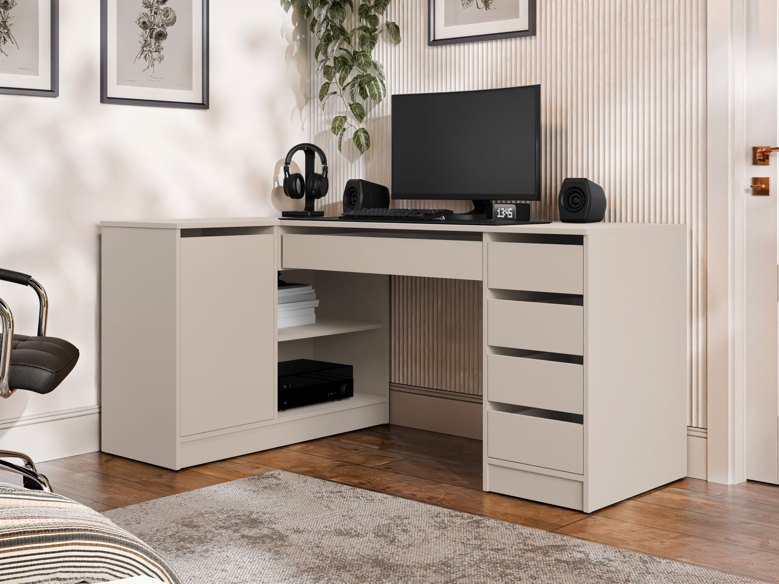 Eckschreibtisch Comfivo Terros III (Beige)