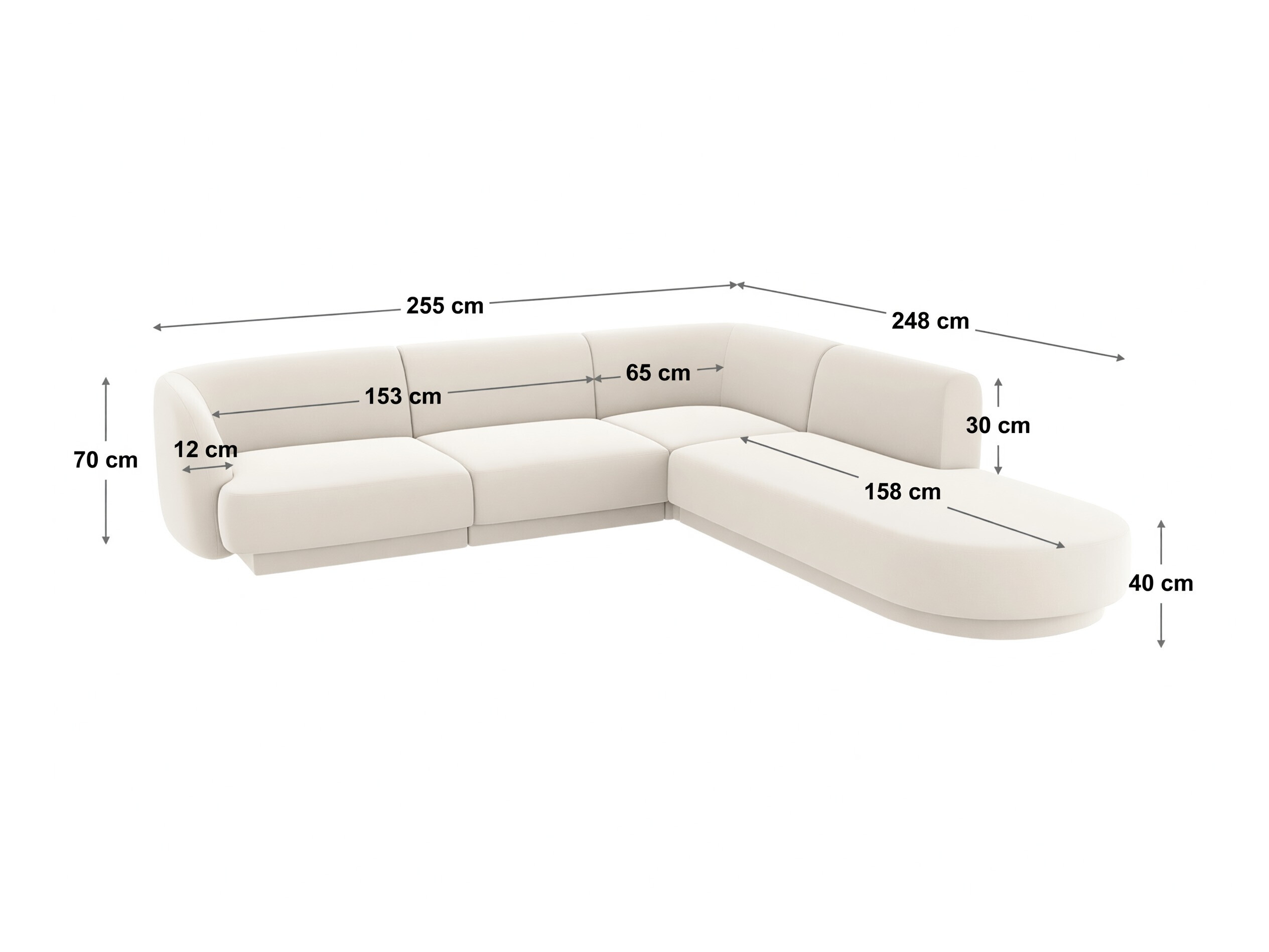Modulares Ecksofa Tivlomi 106 (Bluvel 22)