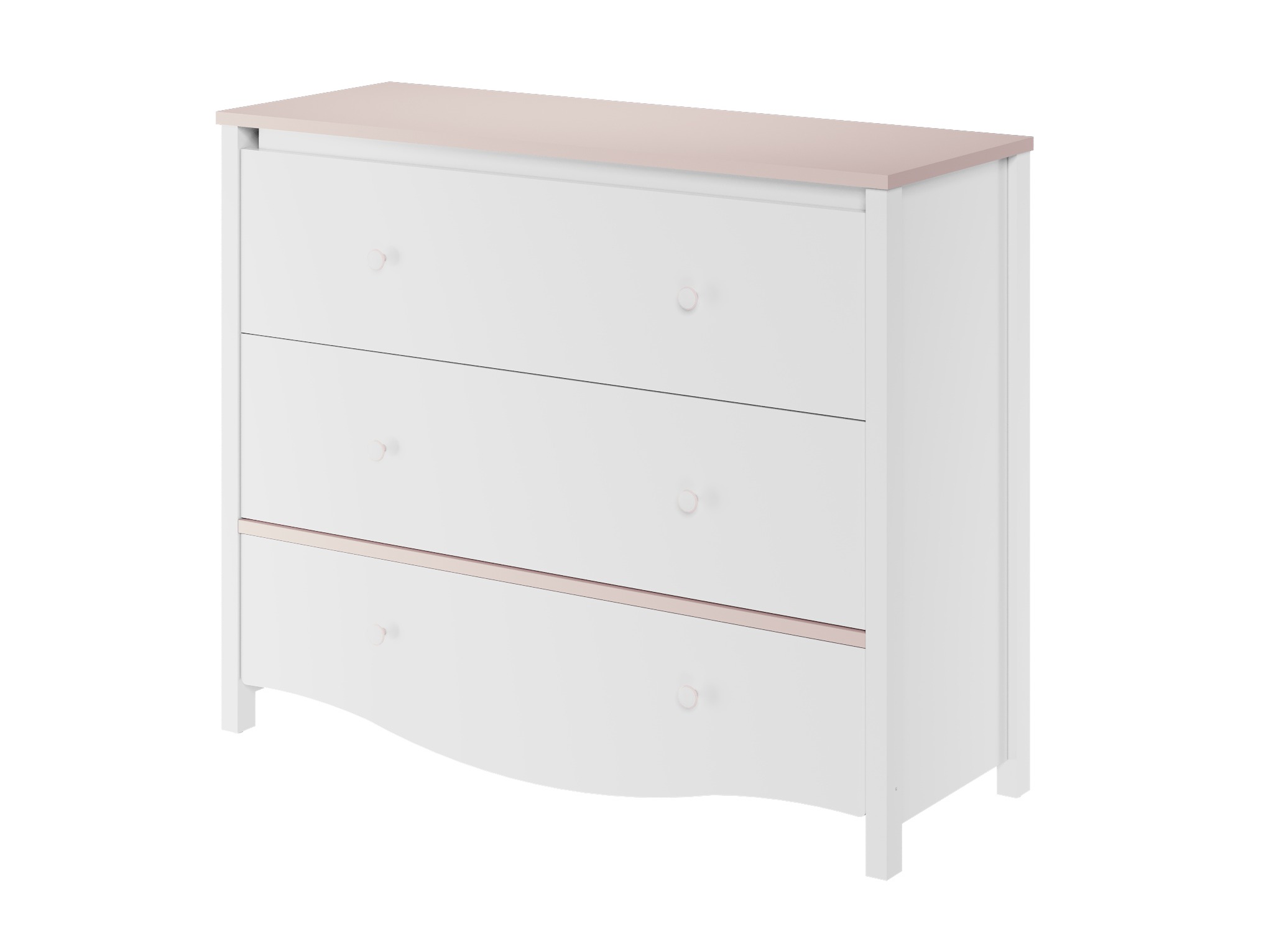 Kommoden Velferi 125 (Weiß + Rosa)