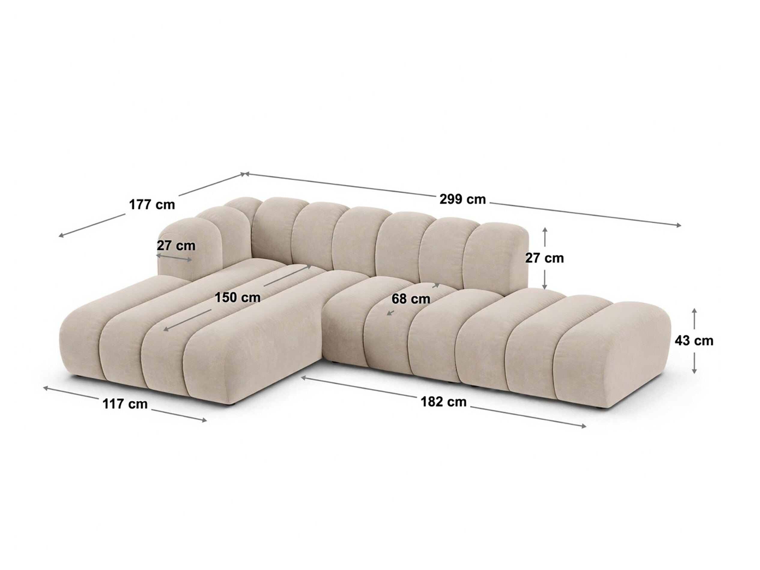 Modulares Ecksofa Cirleve 105 (Venus 2932)