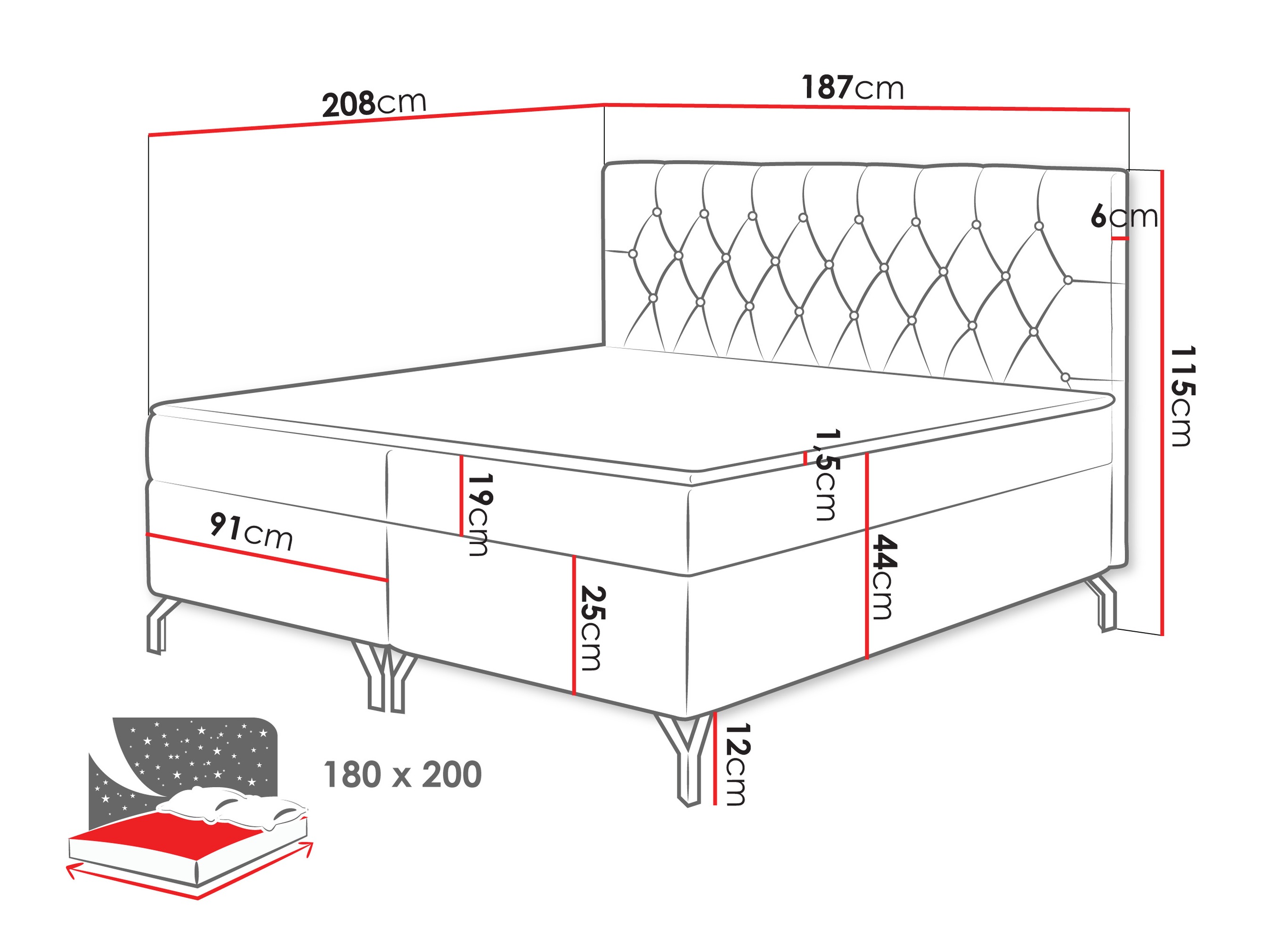 Boxspringbett Focus (Fresh 03)