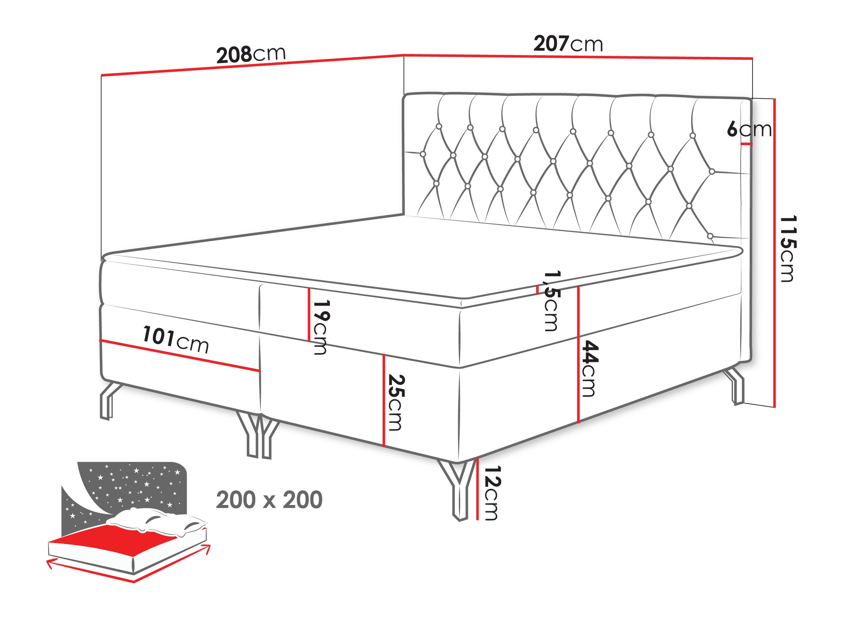 Boxspringbett Focus (Fresh 11)