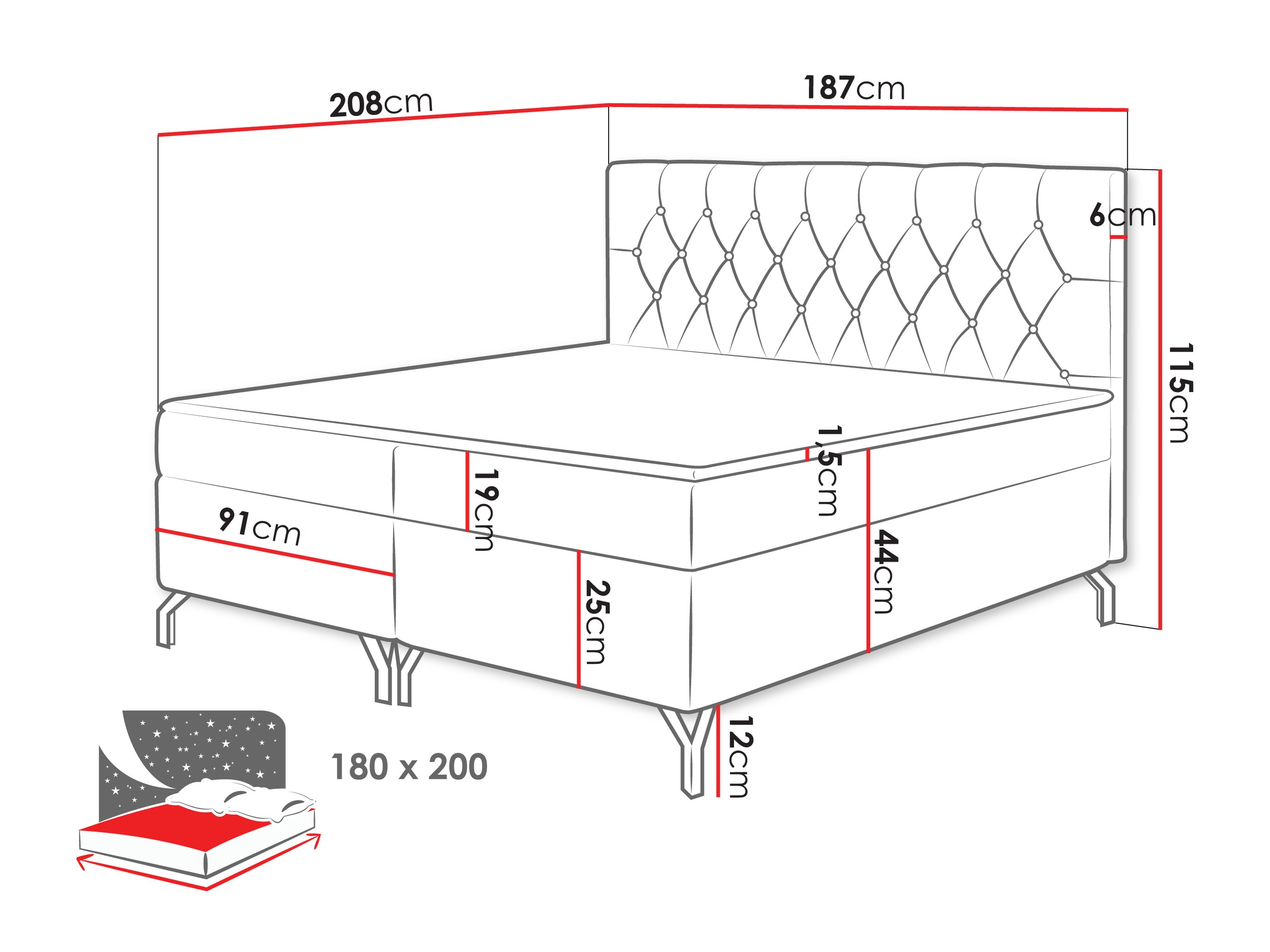Boxspringbett Focus (Fresh 38)