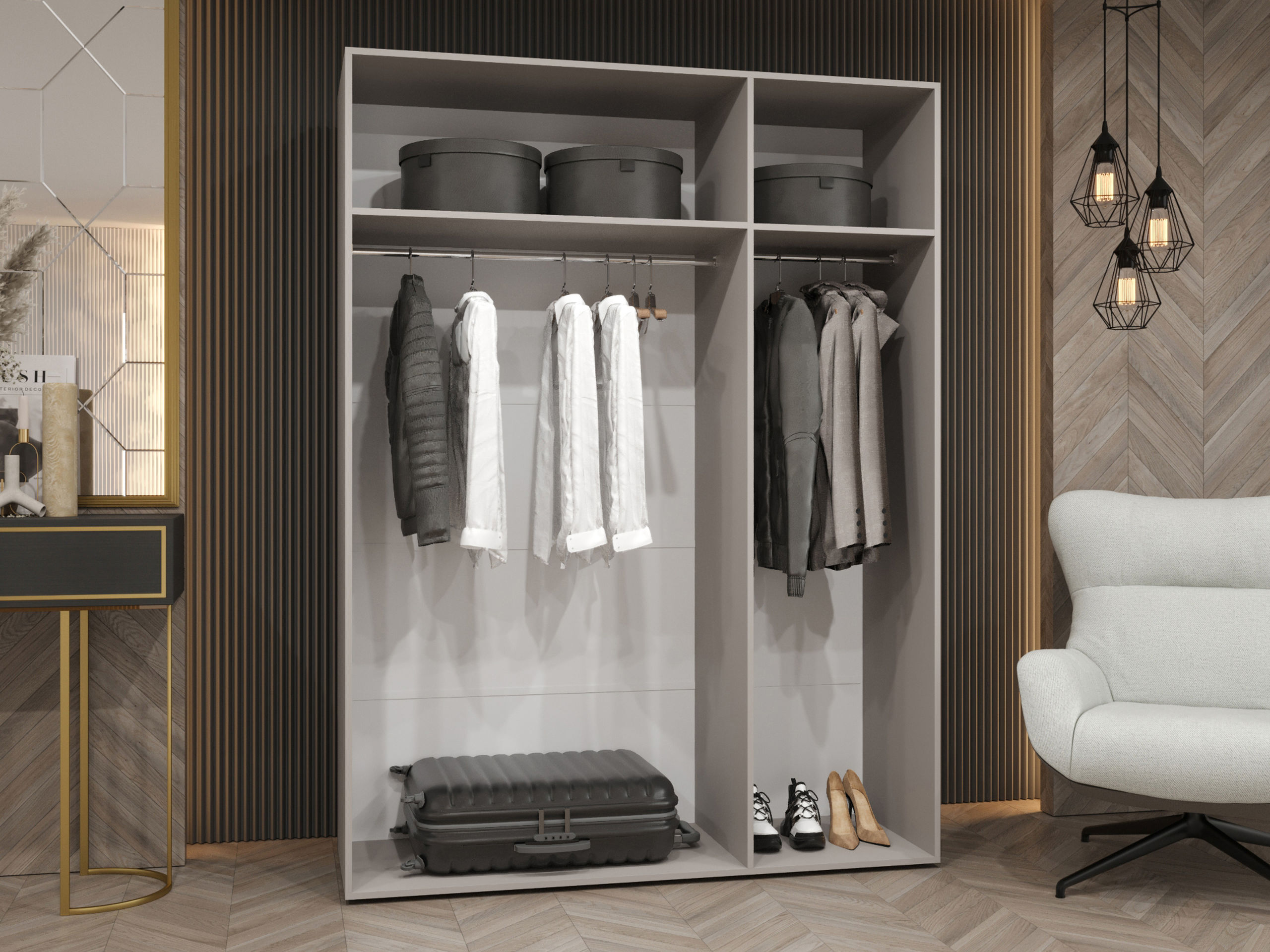 Kleiderschrank Hartford 604 (Kaschmir)