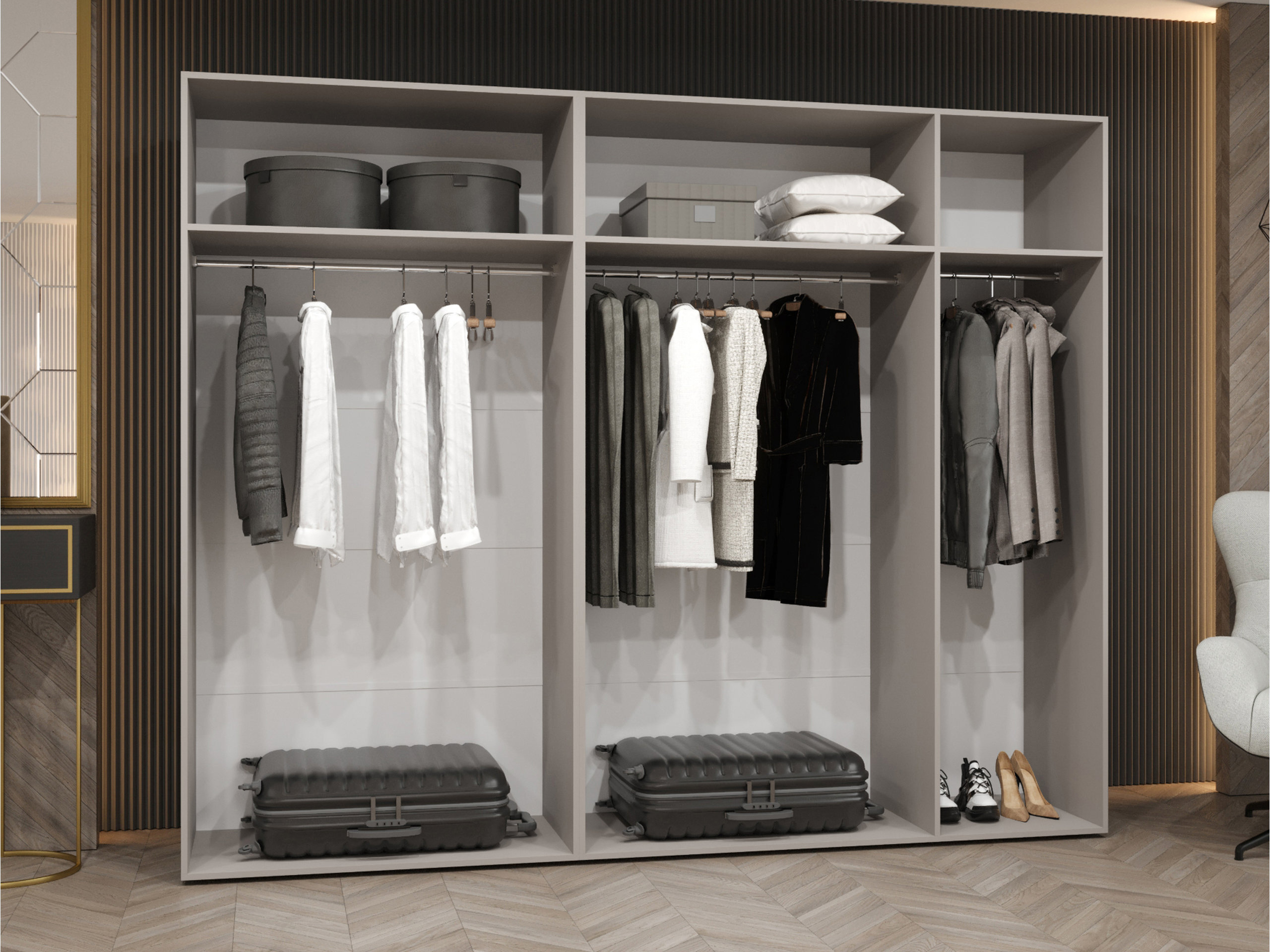 Kleiderschrank Hartford 621 (Weiß)