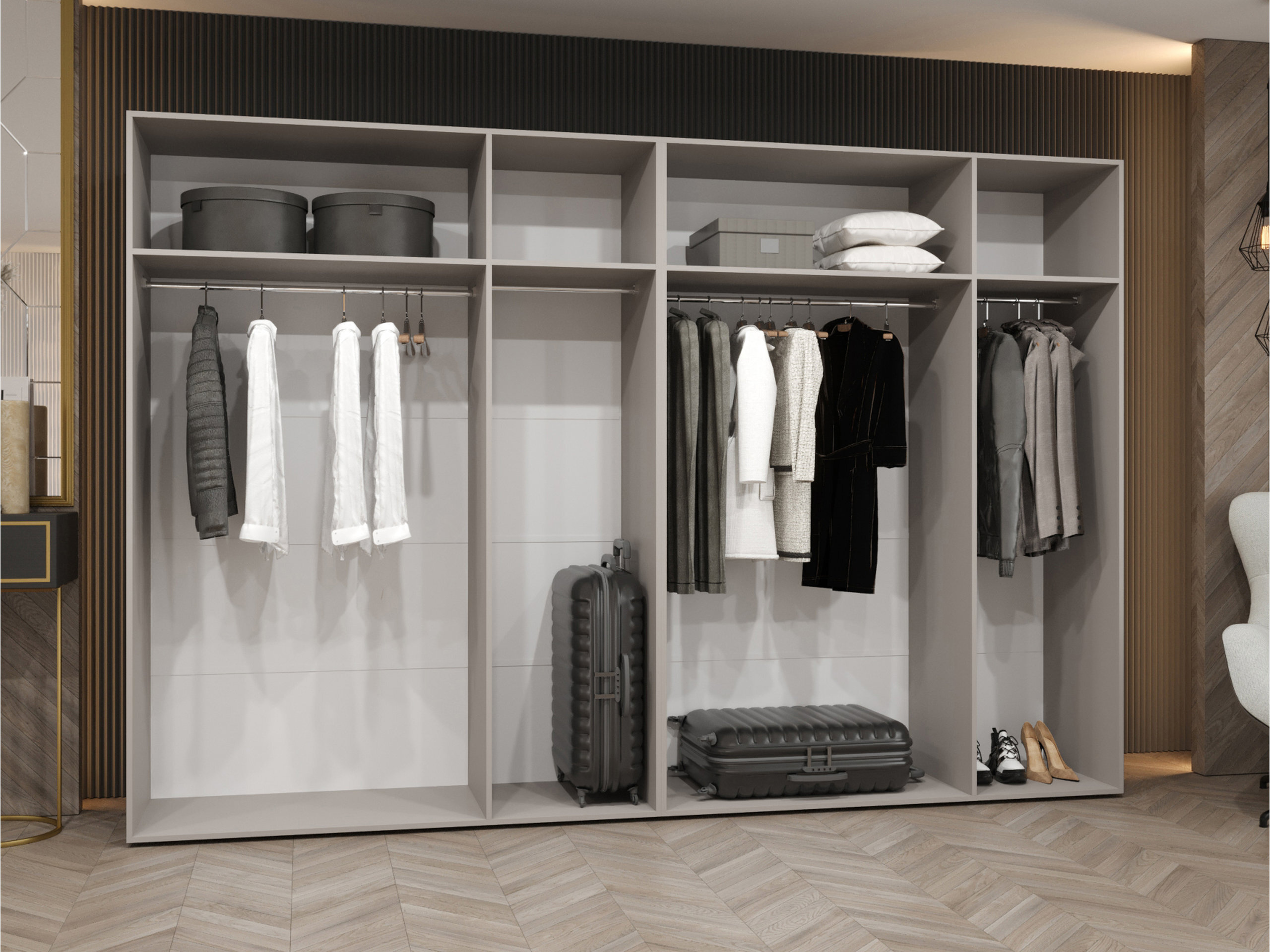 Kleiderschrank Hartford 622 (Weiß)