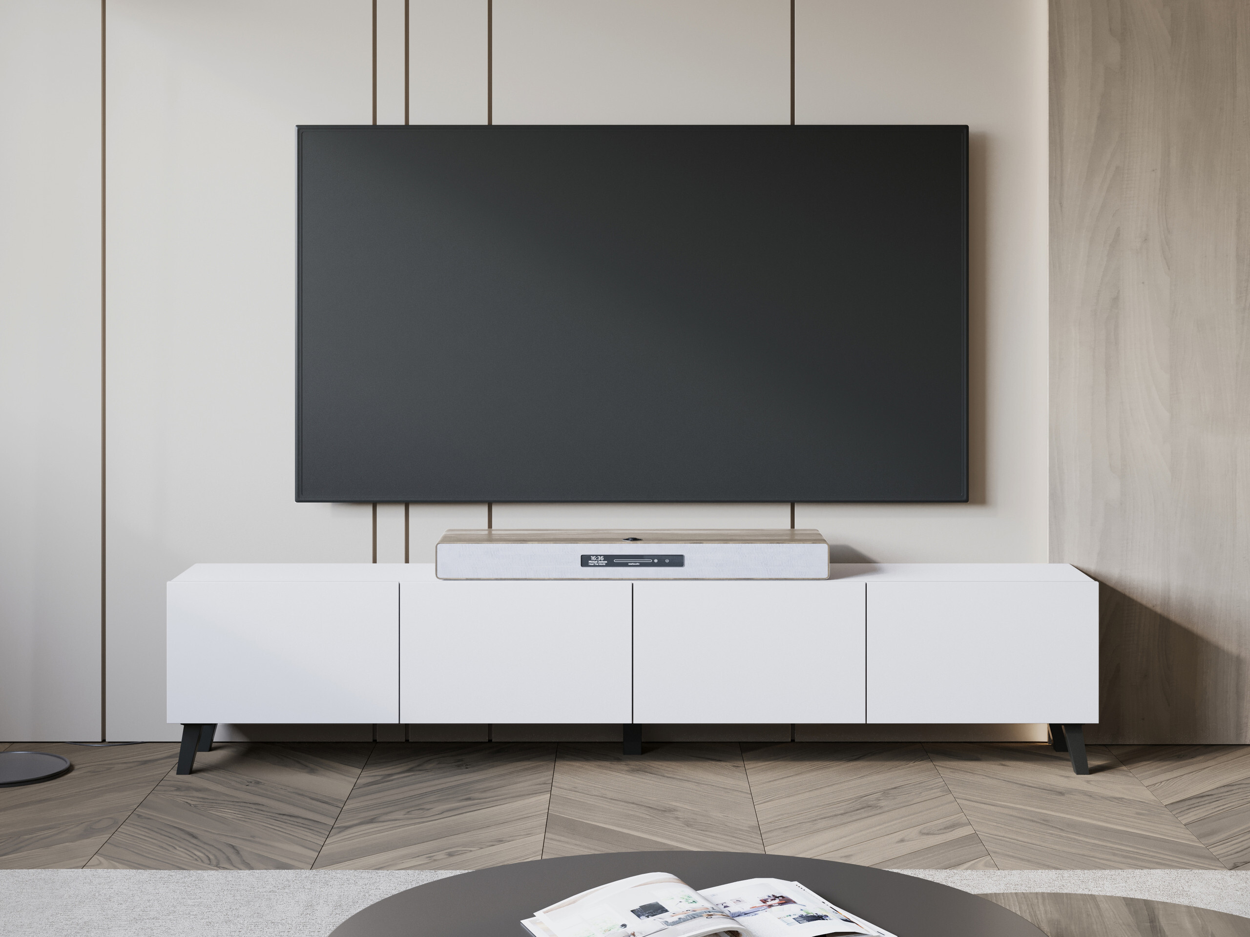 TV-Möbel Levtive 101 (Weiß)