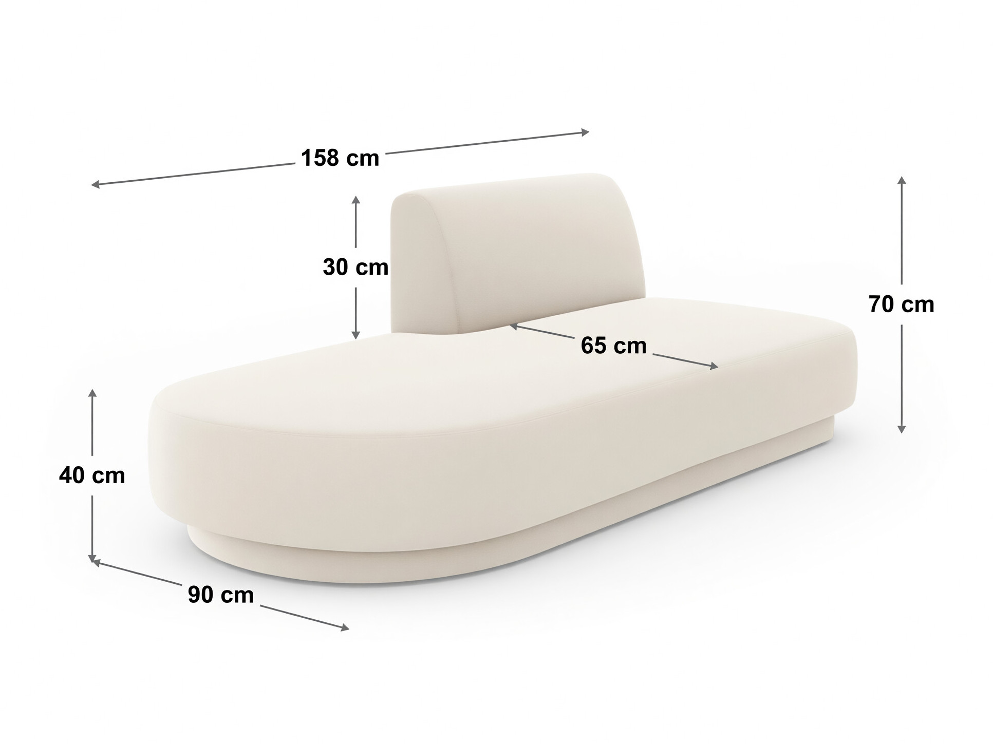 Chaiselongue Tivlomi 115 (Bluvel 22)