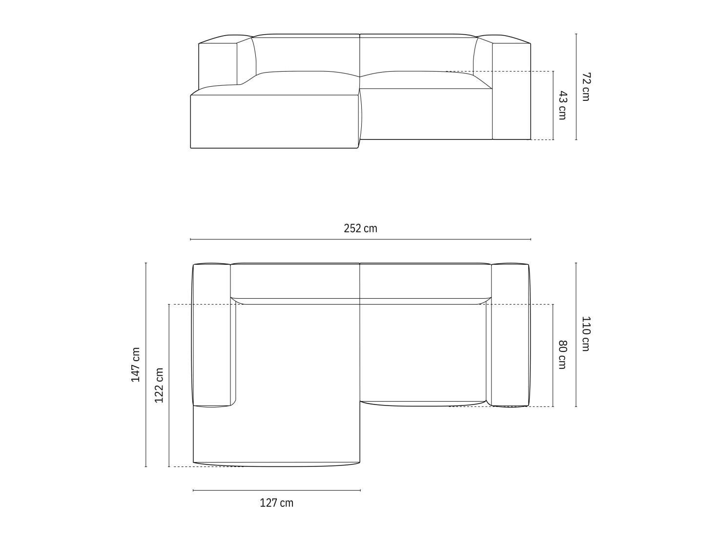 Modulares Ecksofa Sonsore 113 (Paris Cream)