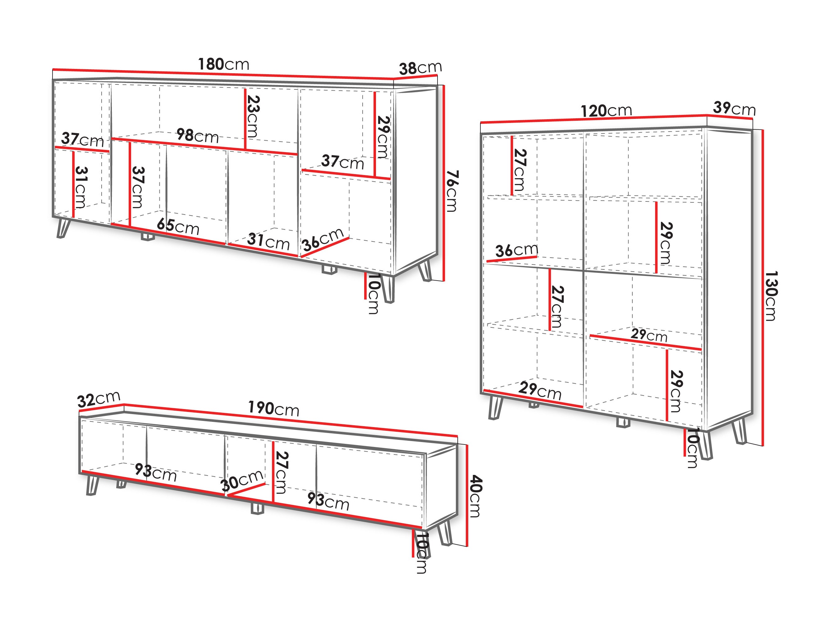 Wohnzimmer-Sets Levtive 104 (Weiß)