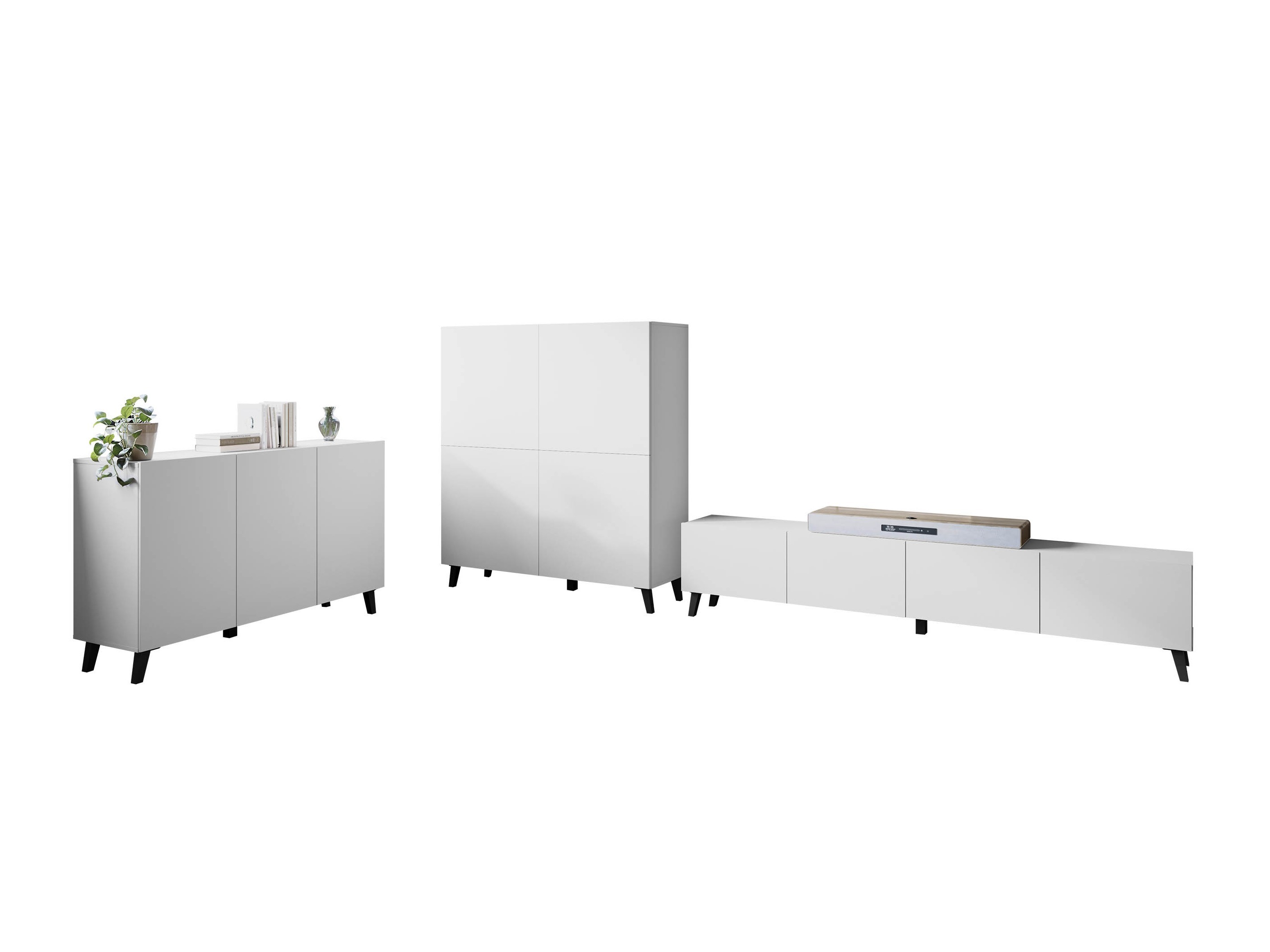 Wohnzimmer-Sets Levtive 105 (Weiß)
