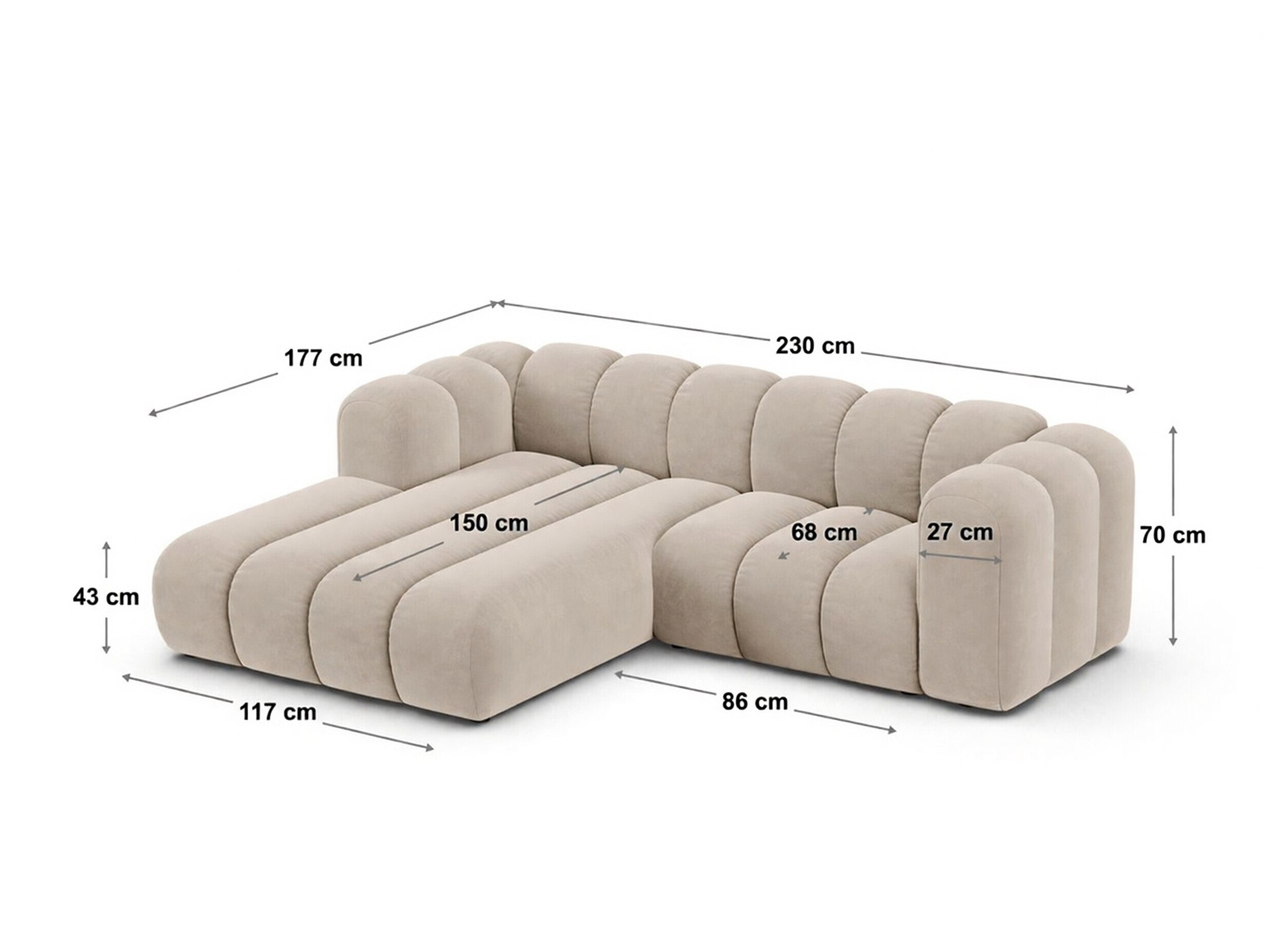 Modulares Ecksofa Cirleve 106 (Baloo 2073)