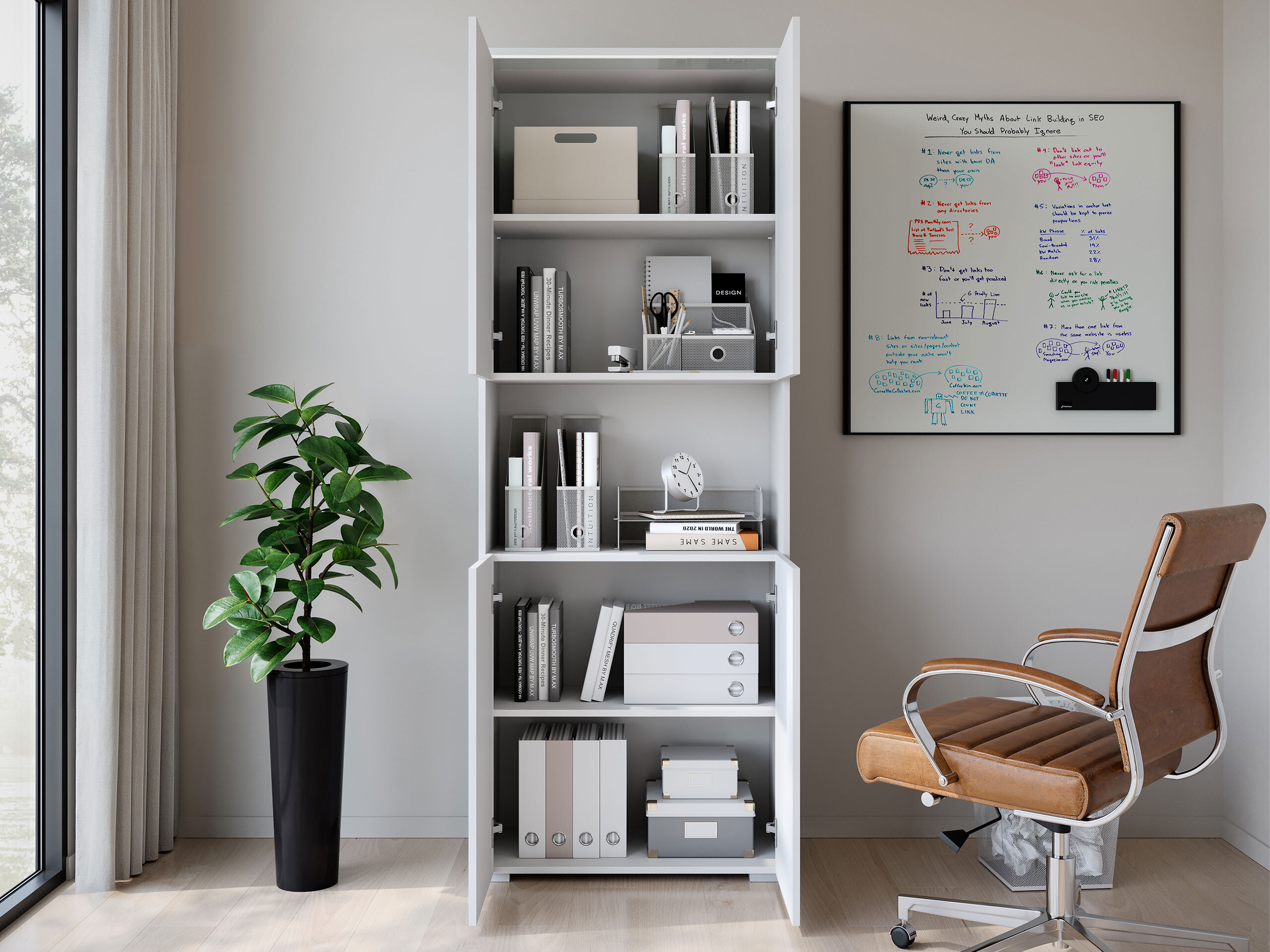 Regal Mirfivo 106 (Weiß + Weiß glänzend)