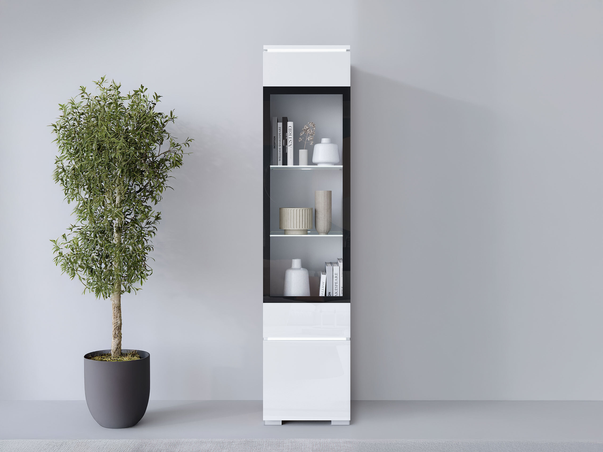 Regal Mirfivo 109 (Weiß + Weiß glänzend)