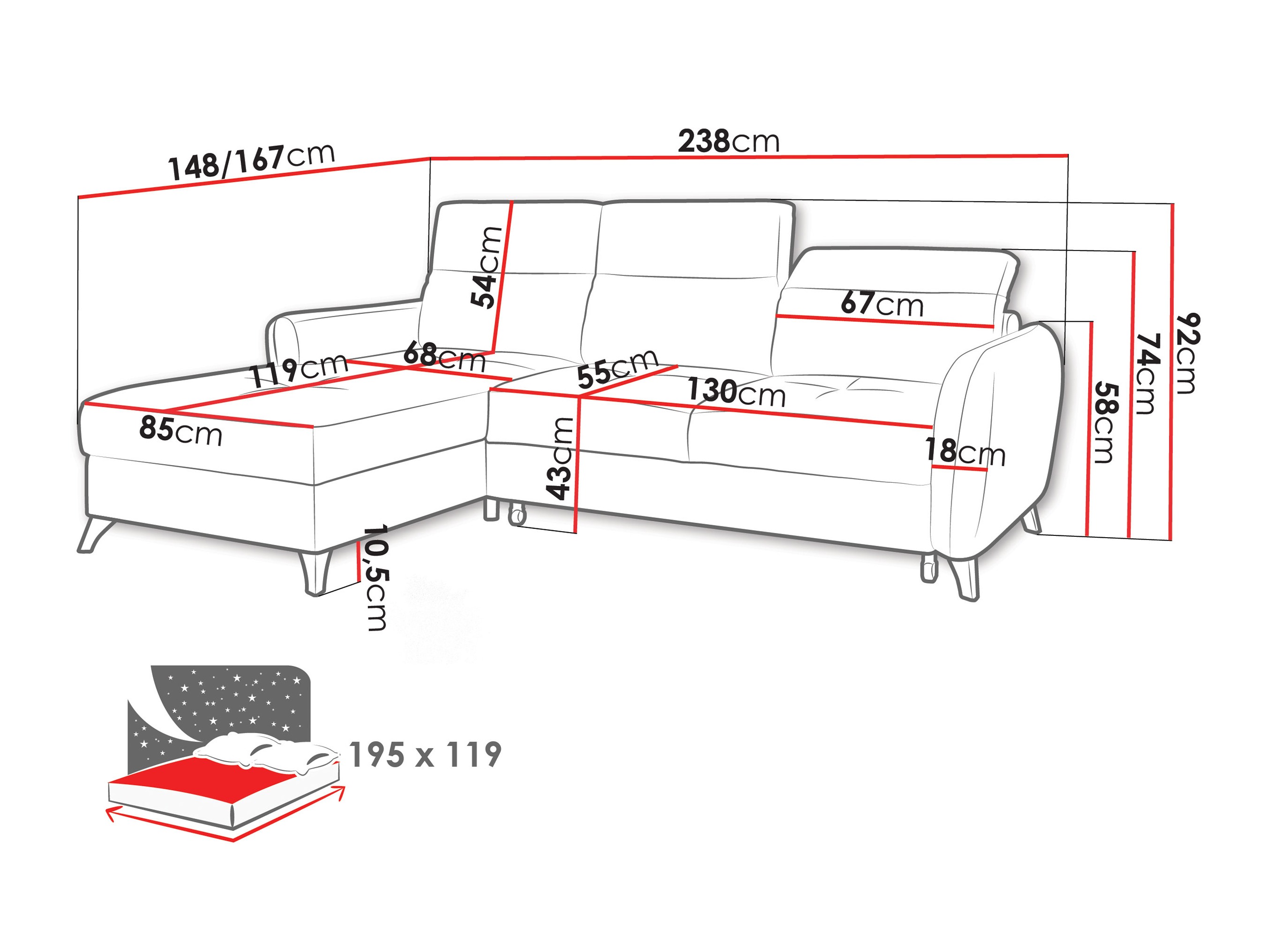 Ecksofa Amplexus (Vibe 86)