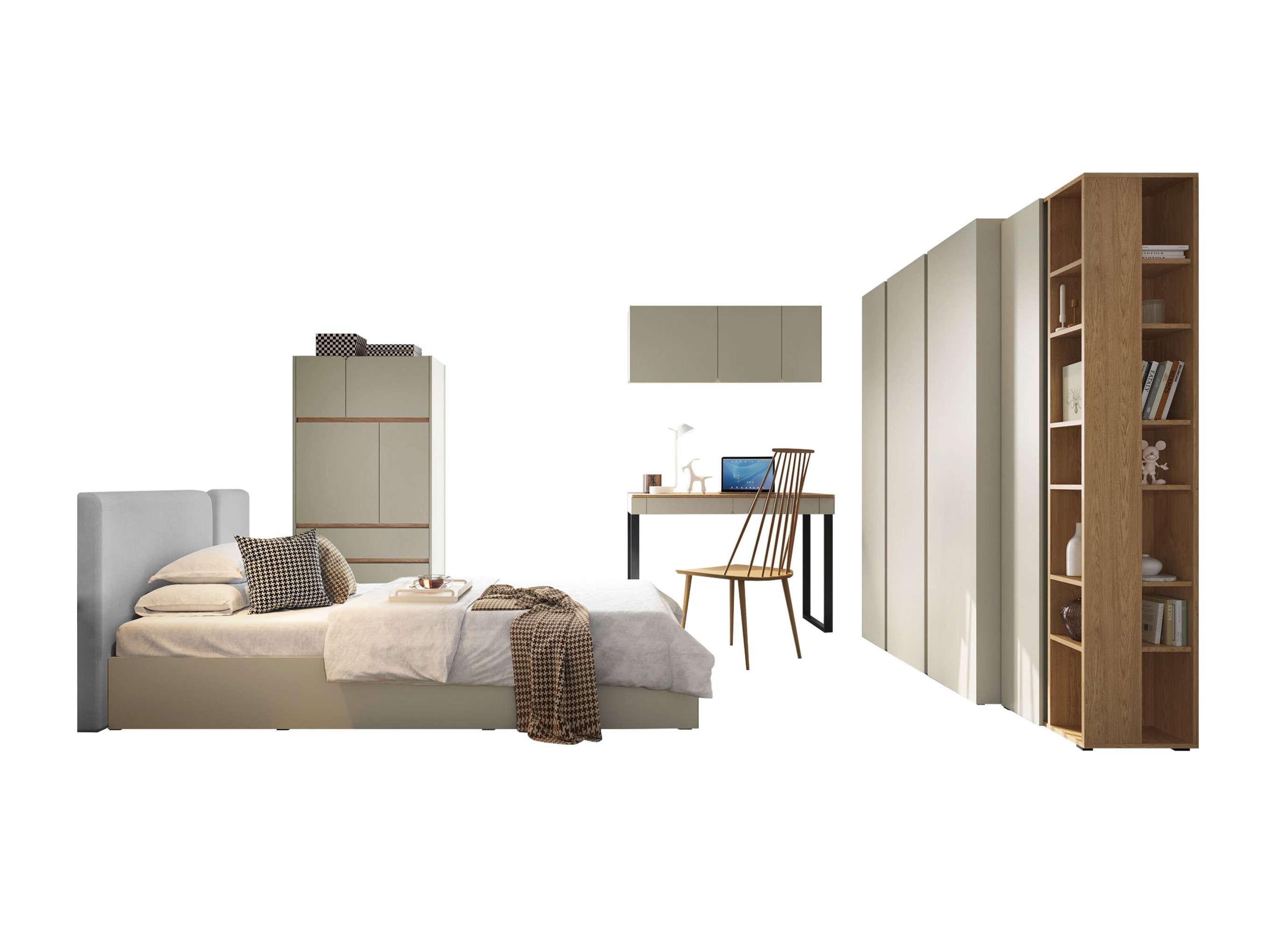 Schlafzimmer-Set Fiosono 113 (Eukalyptus + Eichenholzoptik)