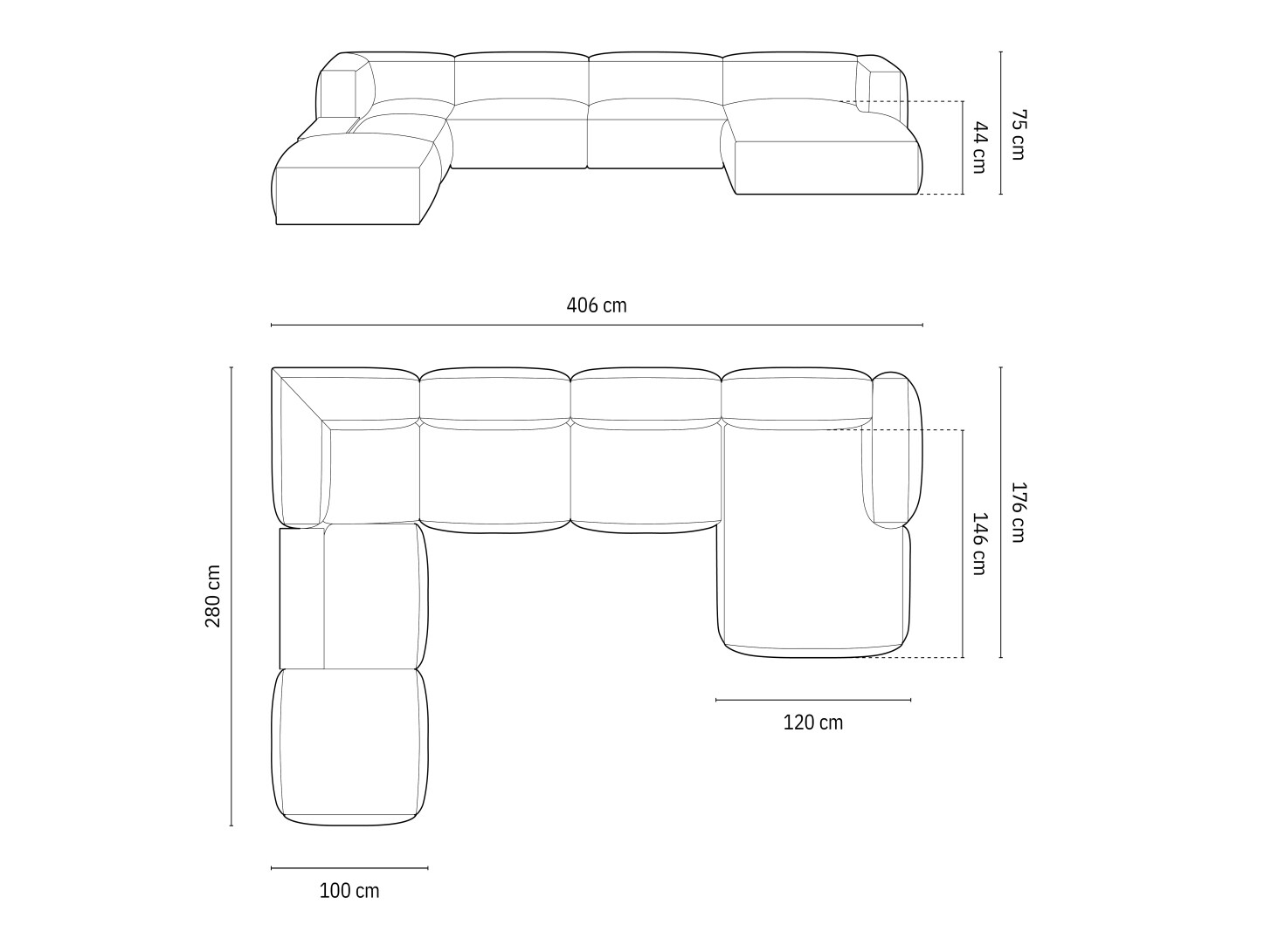 Modulares Ecksofa Sorcoro 124 (Boston Toffee)