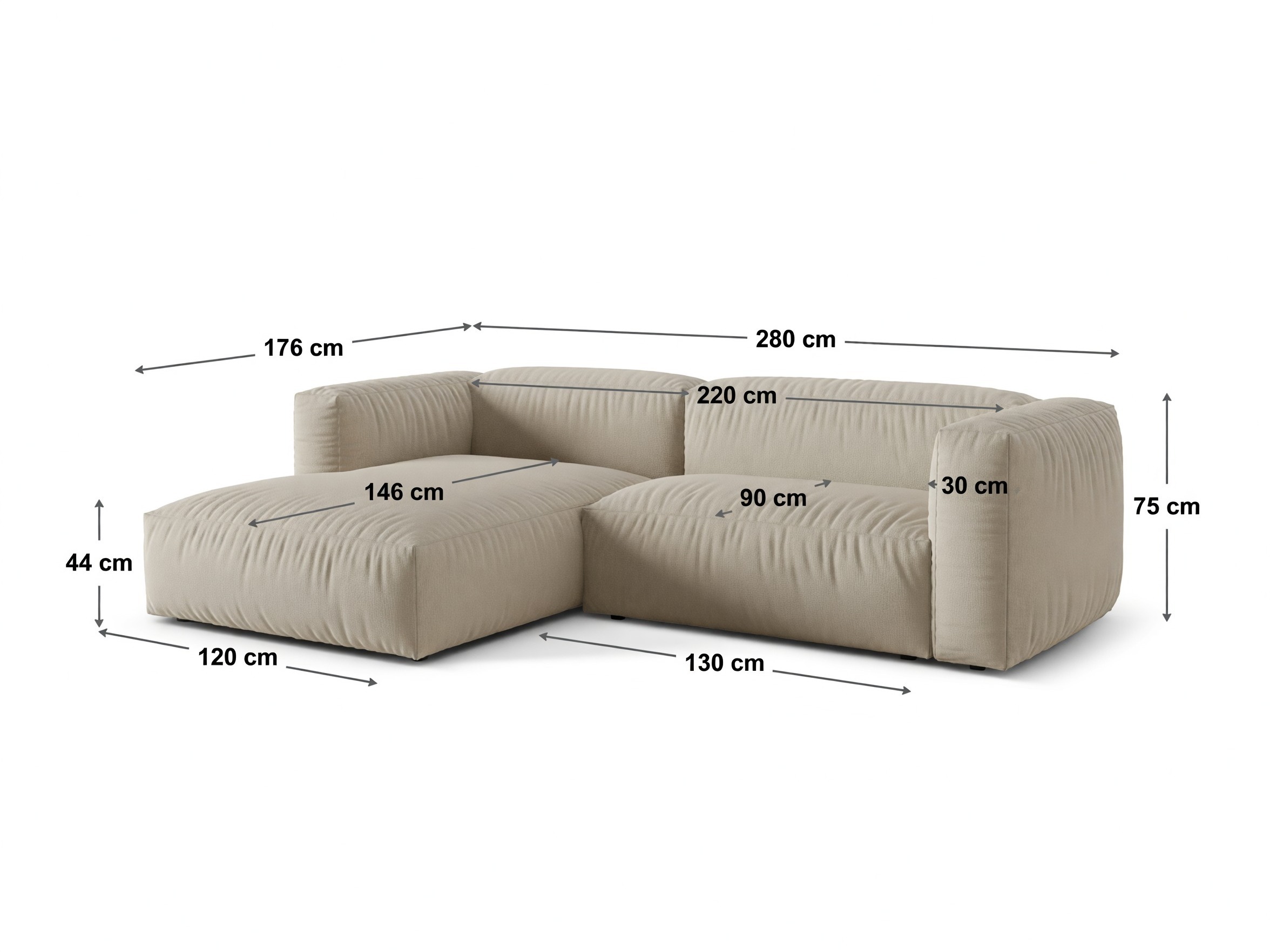 Modulares Ecksofa Sorcoro 123 (Vogue 1)